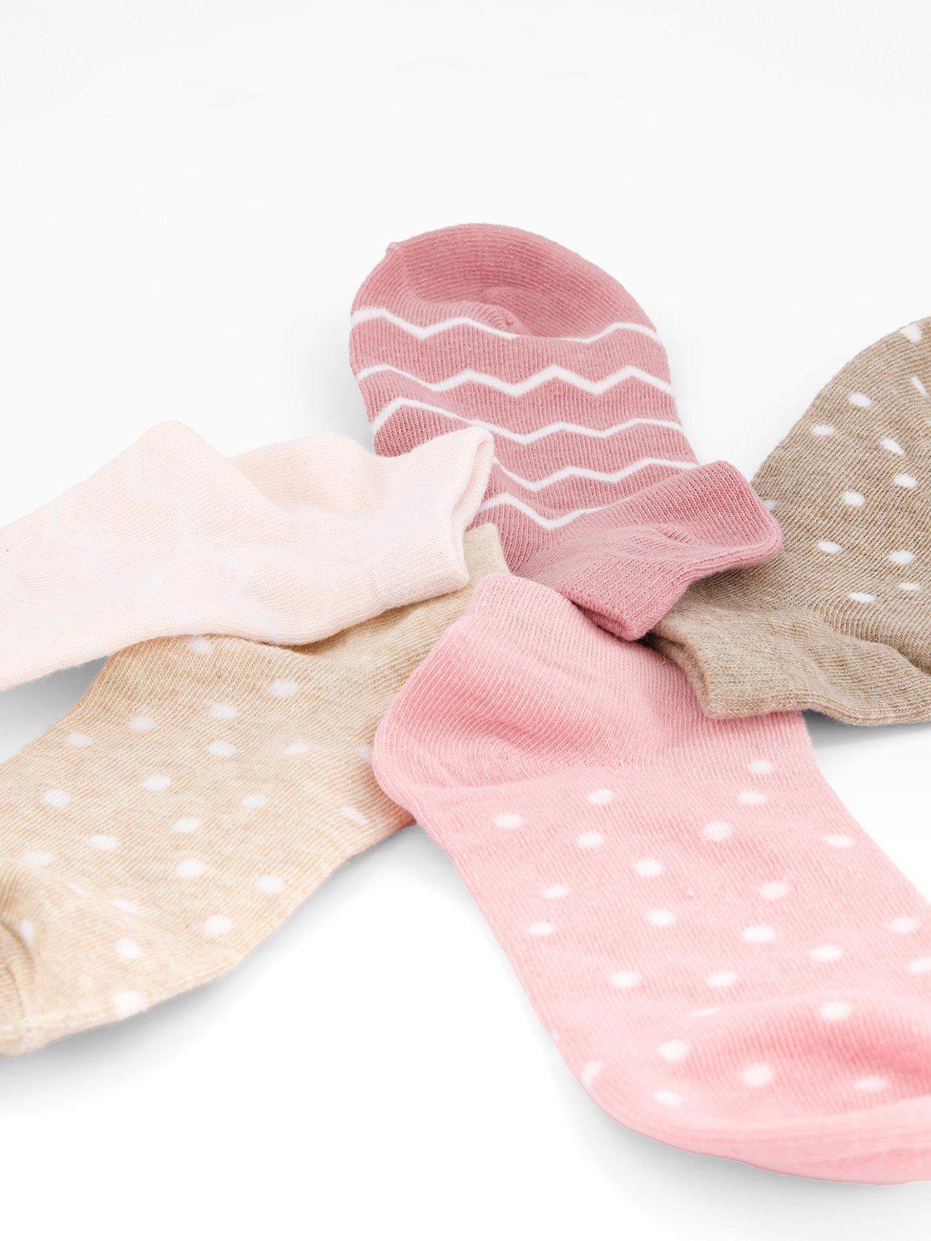 Image 3 of 4 of V by Very 5 Pack Printed Trainer Liner Socks - Pink
