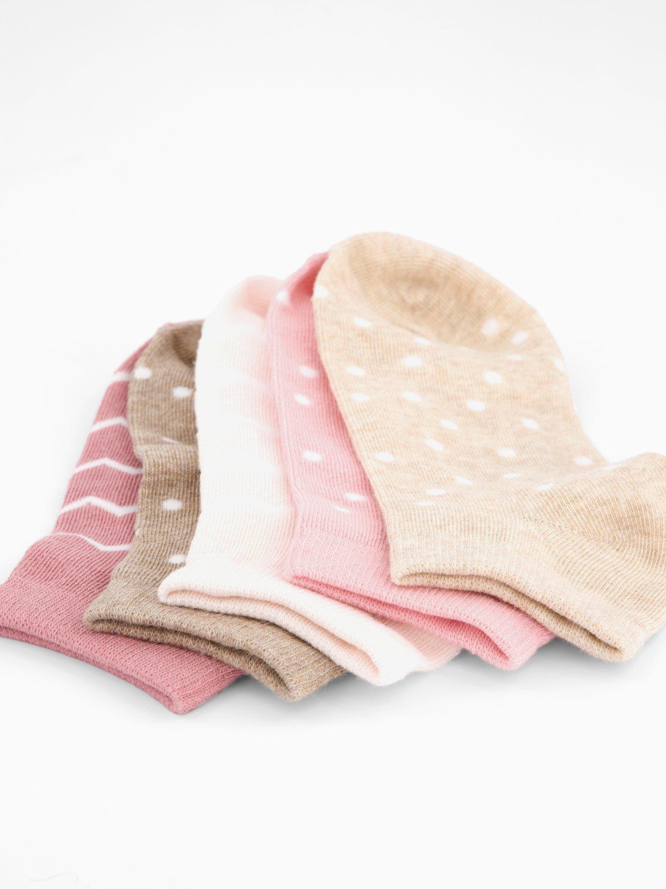 Image 4 of 4 of V by Very 5 Pack Printed Trainer Liner Socks - Pink