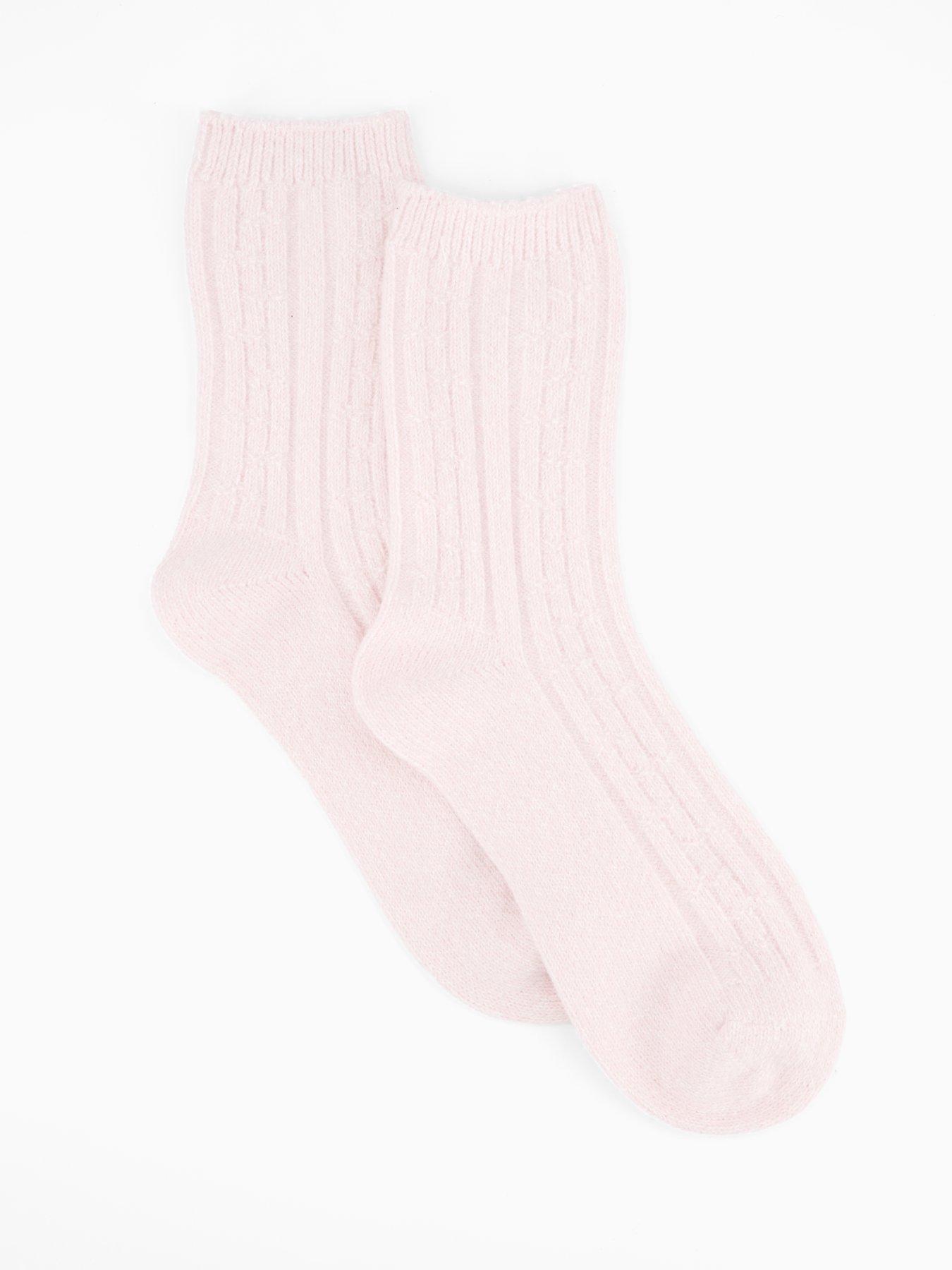 Image 2 of 4 of V by Very 2pk Thermal Socks Pink & Grey