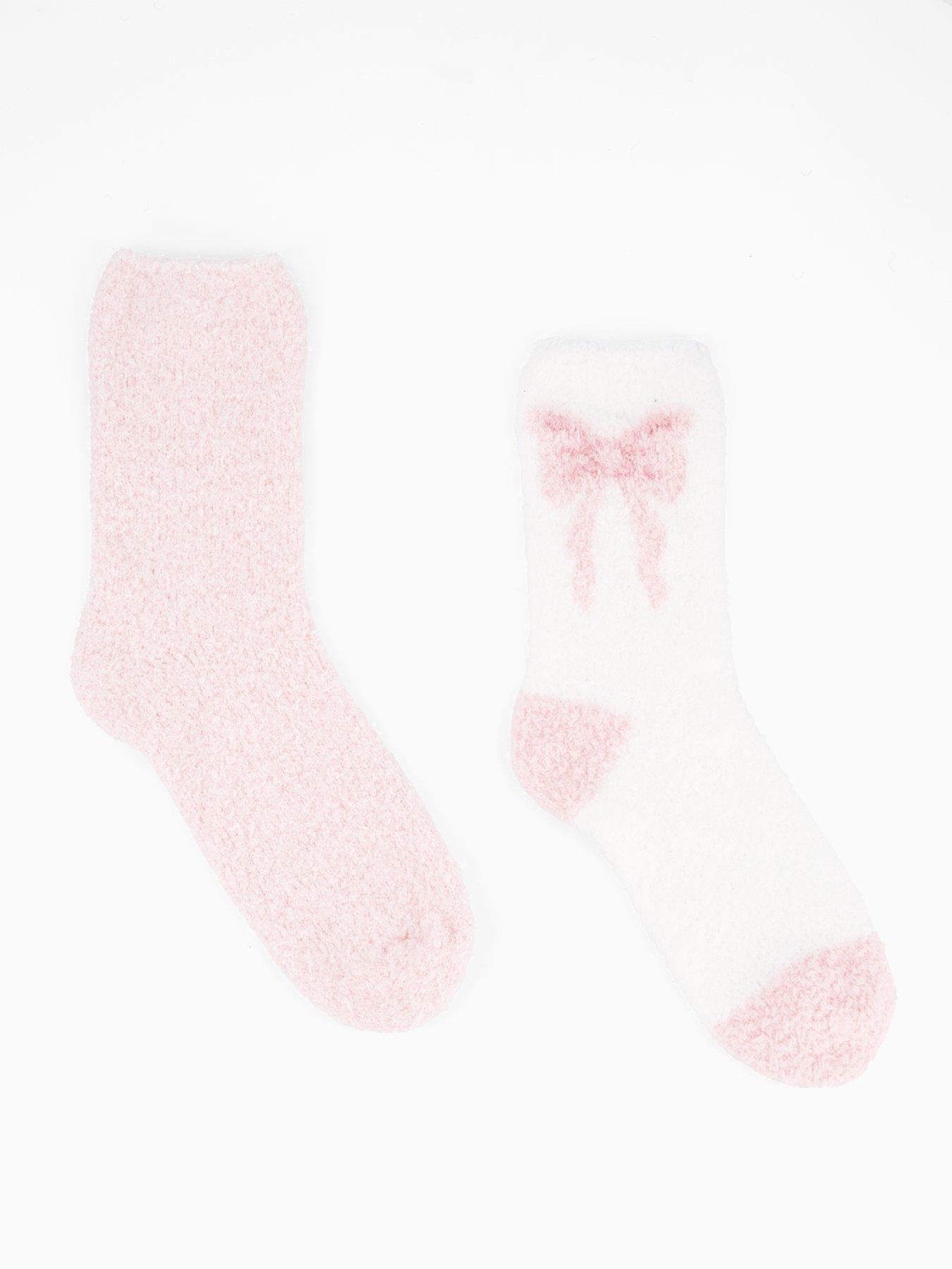 v-by-very-2-pack-bow-cosy-socks-pink