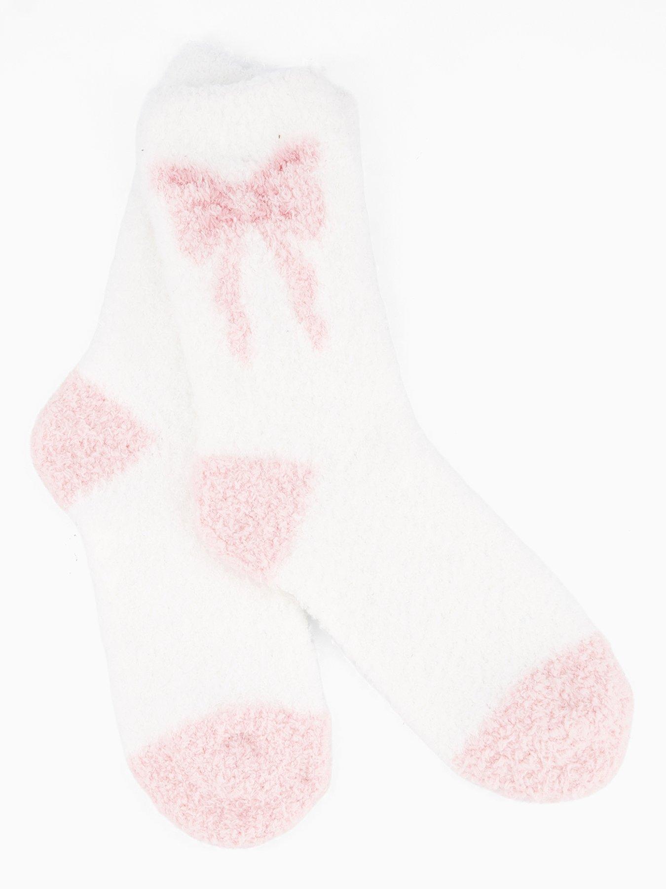 Image 2 of 3 of V by Very 2 Pack Bow Cosy Socks - Pink