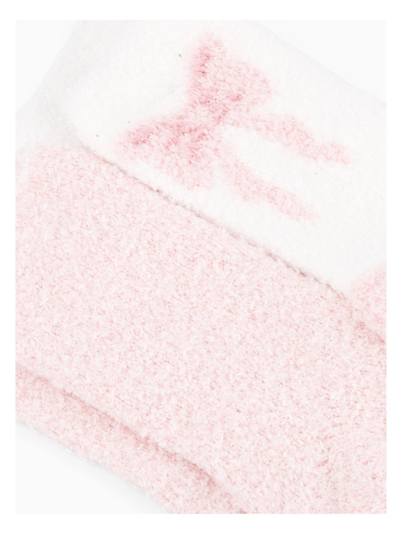 Image 3 of 3 of V by Very 2 Pack Bow Cosy Socks - Pink
