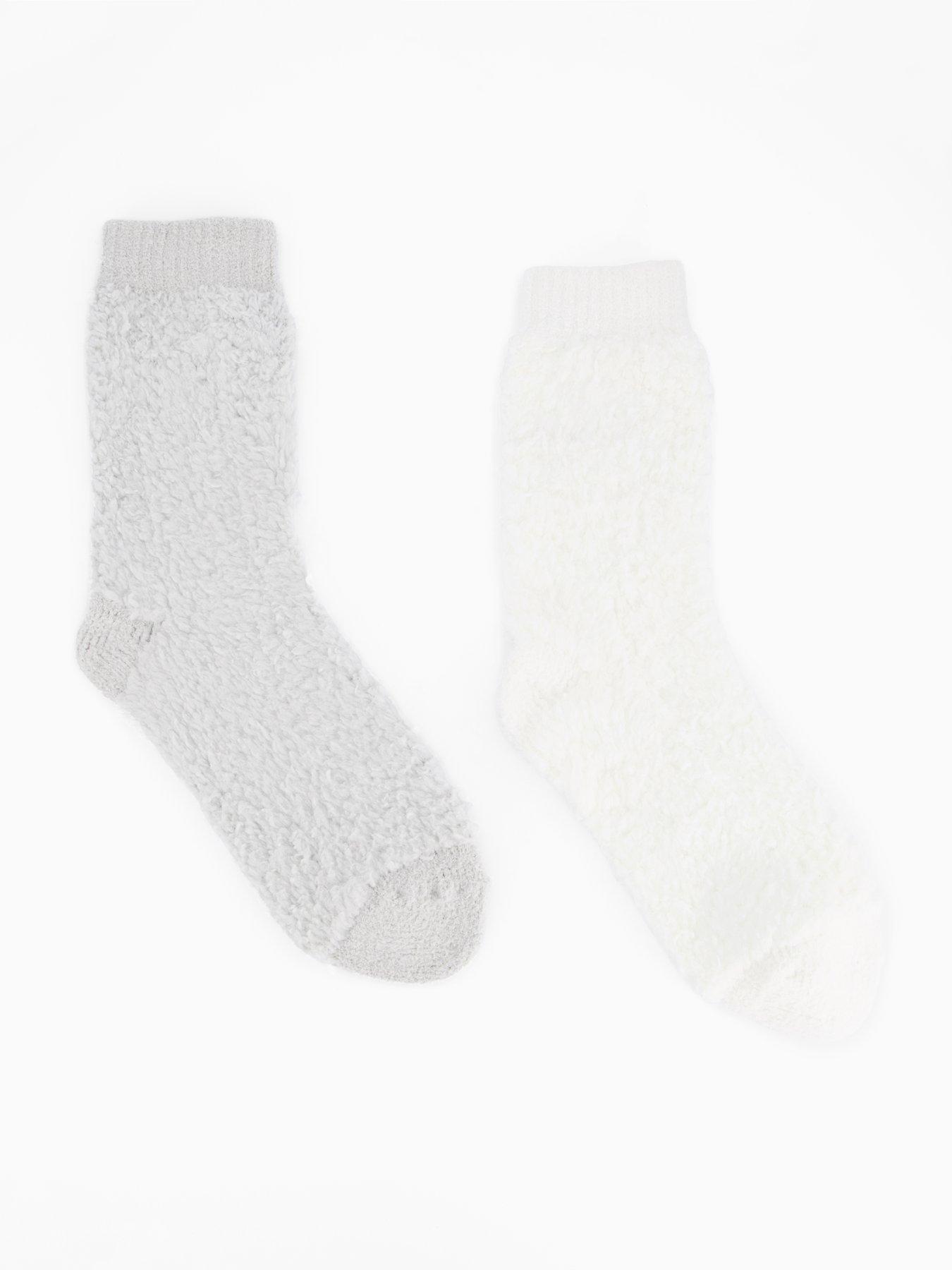 The Very Collection 2 Pack Thermal Cosy Socks - Grey