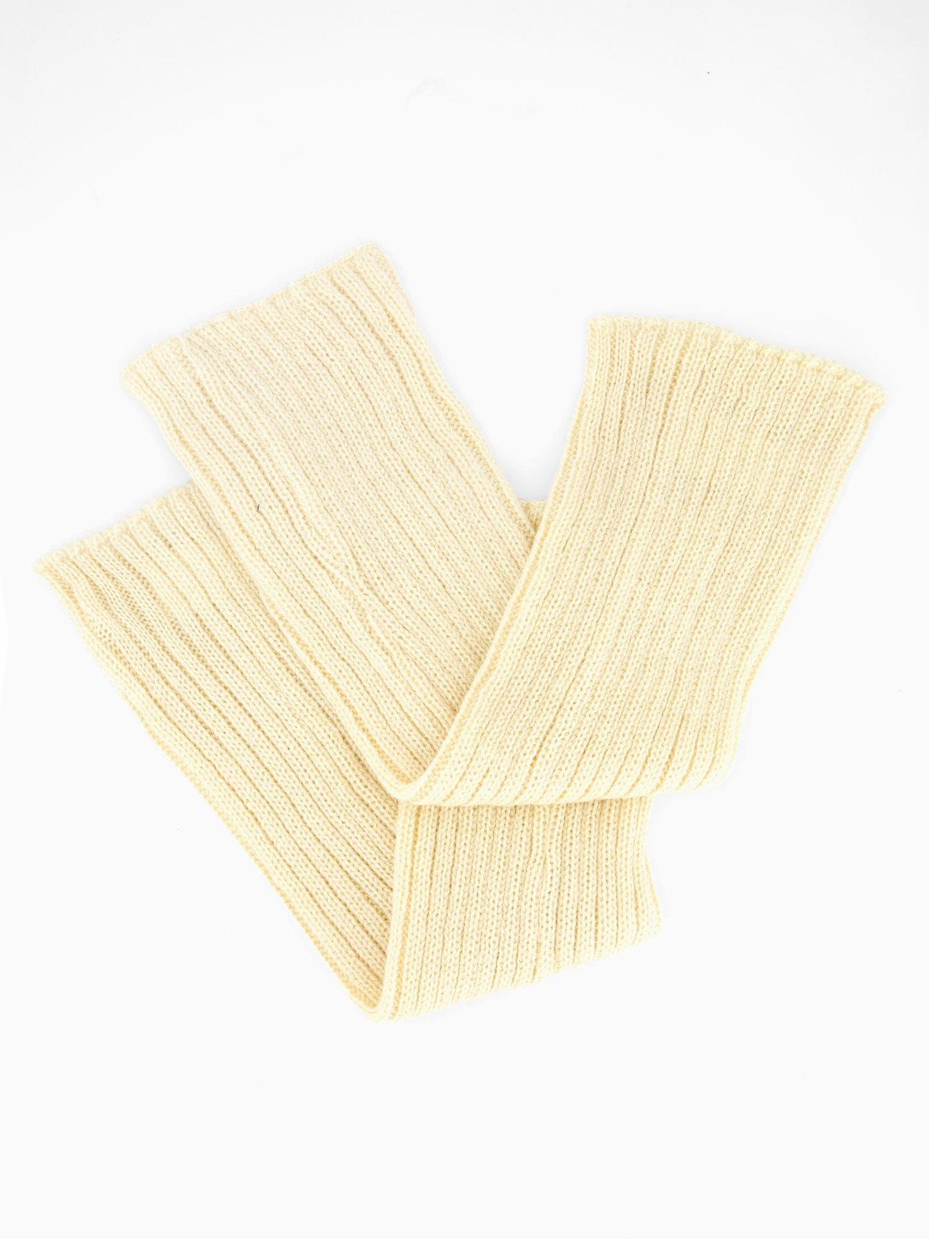 Image 3 of 4 of The Very Collection Rib Leg Warmers - Beige