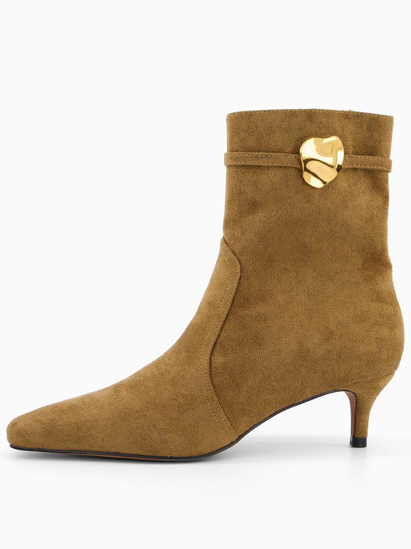 Image 2 of 7 of The Very Collection Micro Heel Ankle Boots - Brown