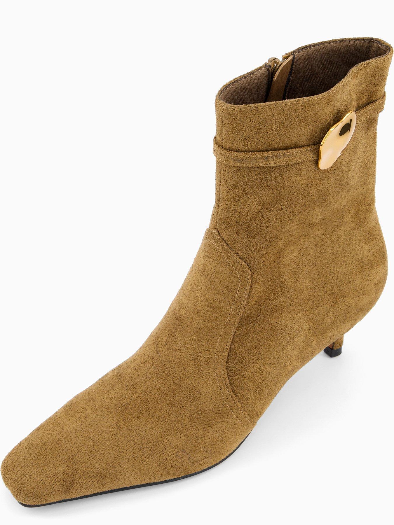 Image 4 of 7 of The Very Collection Micro Heel Ankle Boots - Brown