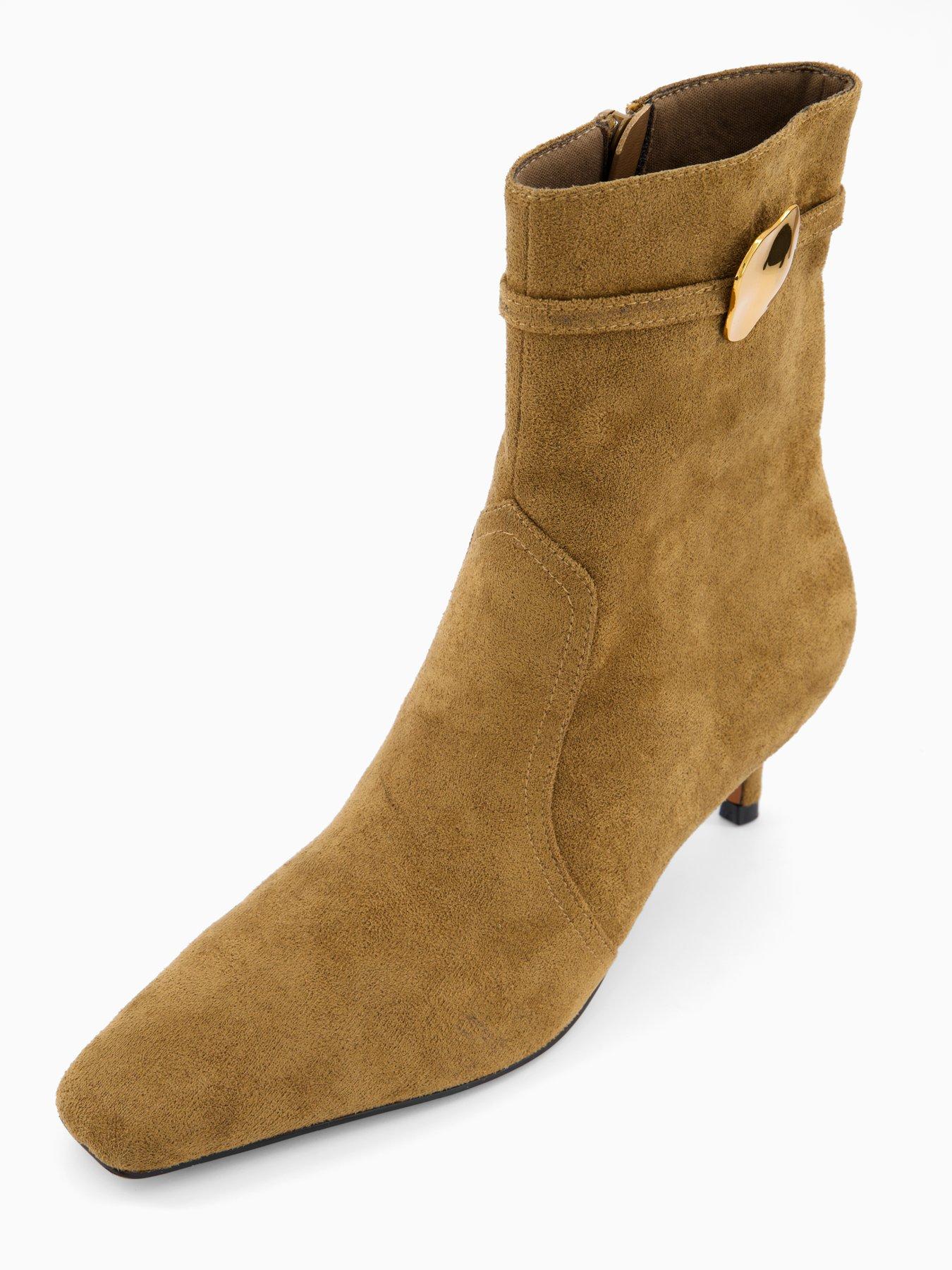 Image 6 of 7 of The Very Collection Micro Heel Ankle Boots - Brown