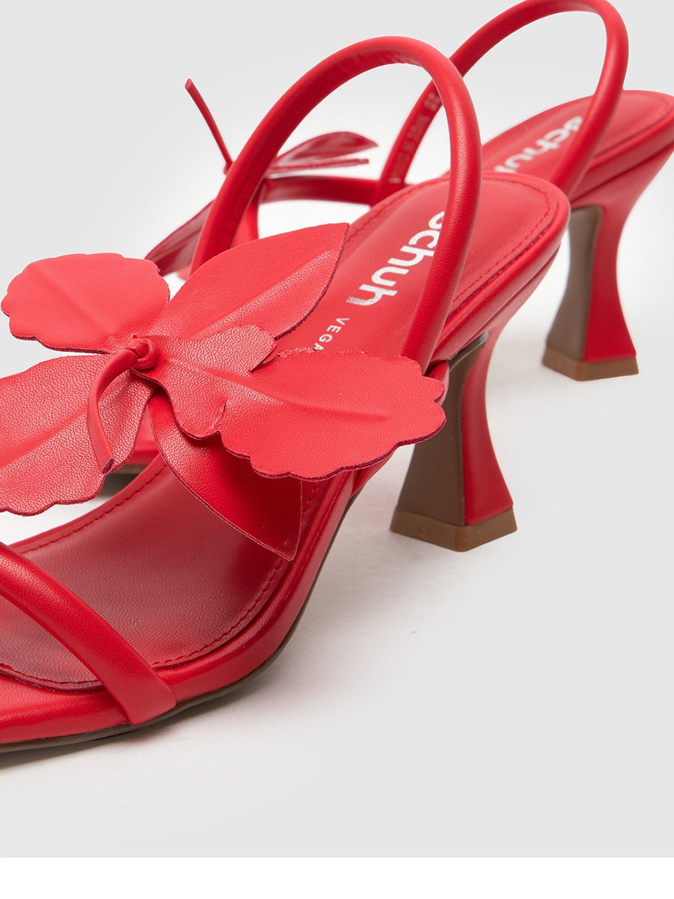 Schuh Siya Flower Sandals Red Littlewoods
