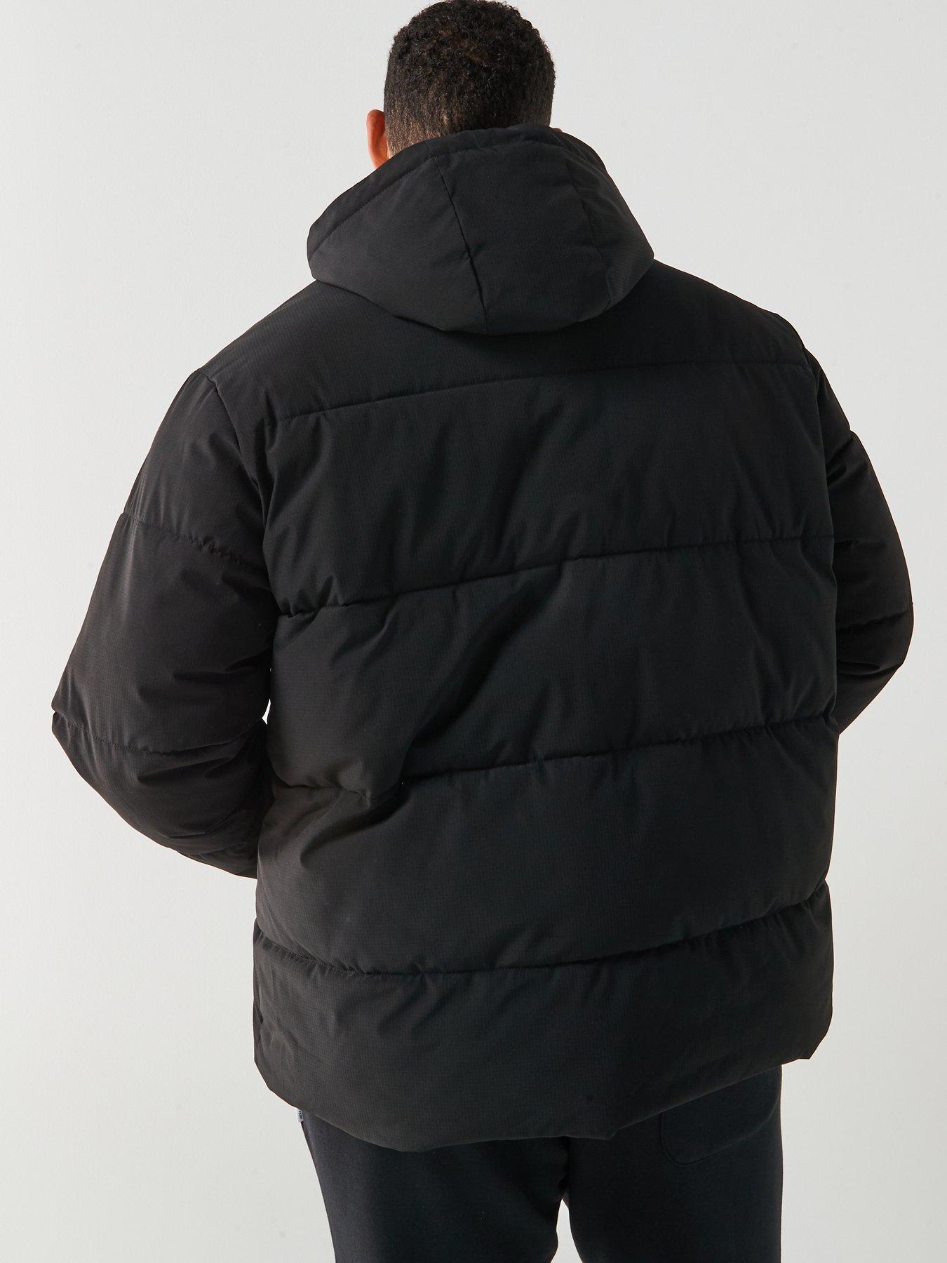  image of jack-jones-plus-mid-length-padded-black