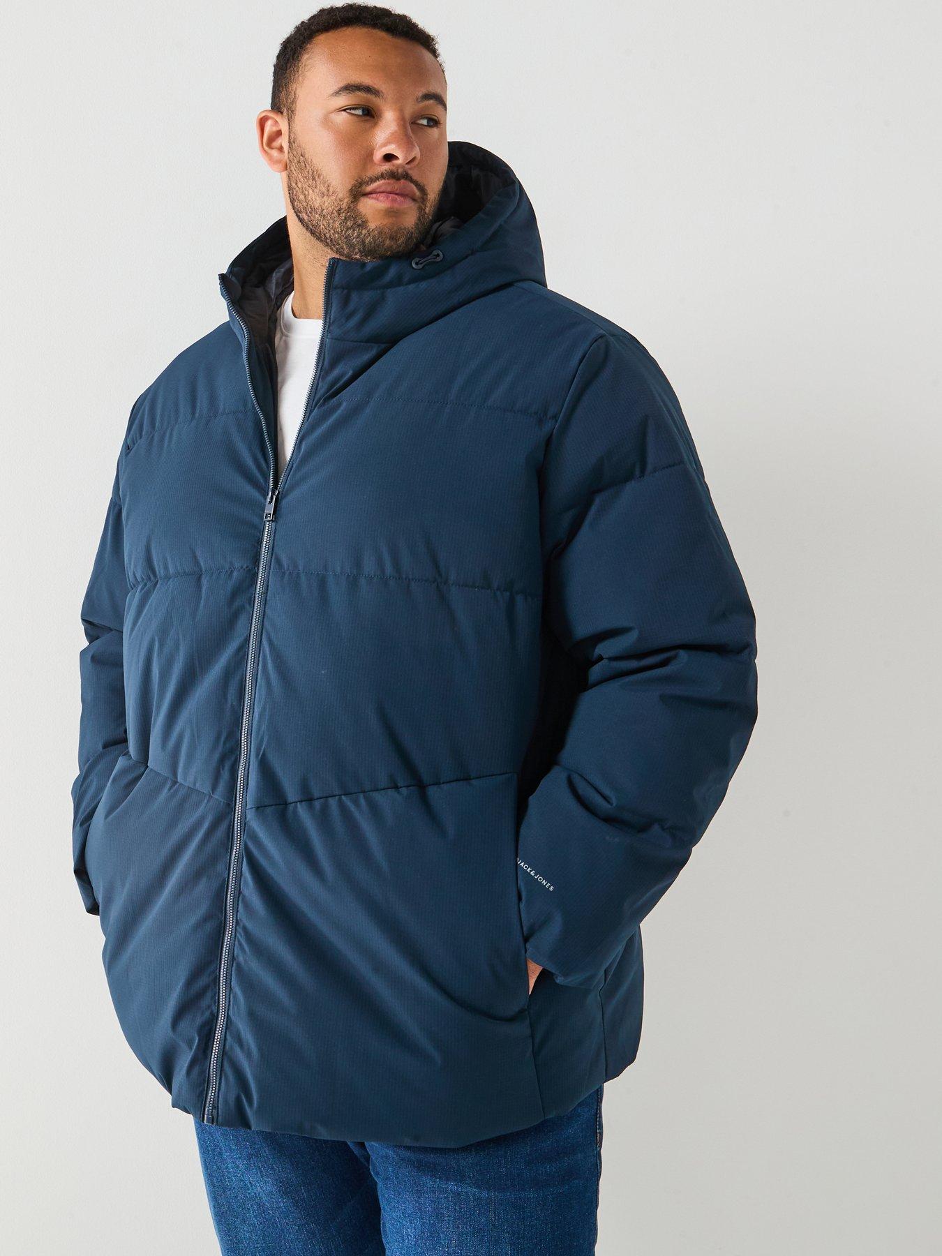  image of jack-jones-plus-mid-length-padded-navy