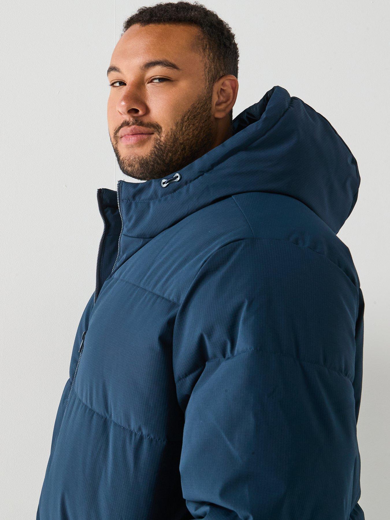  image of jack-jones-plus-mid-length-padded-navy