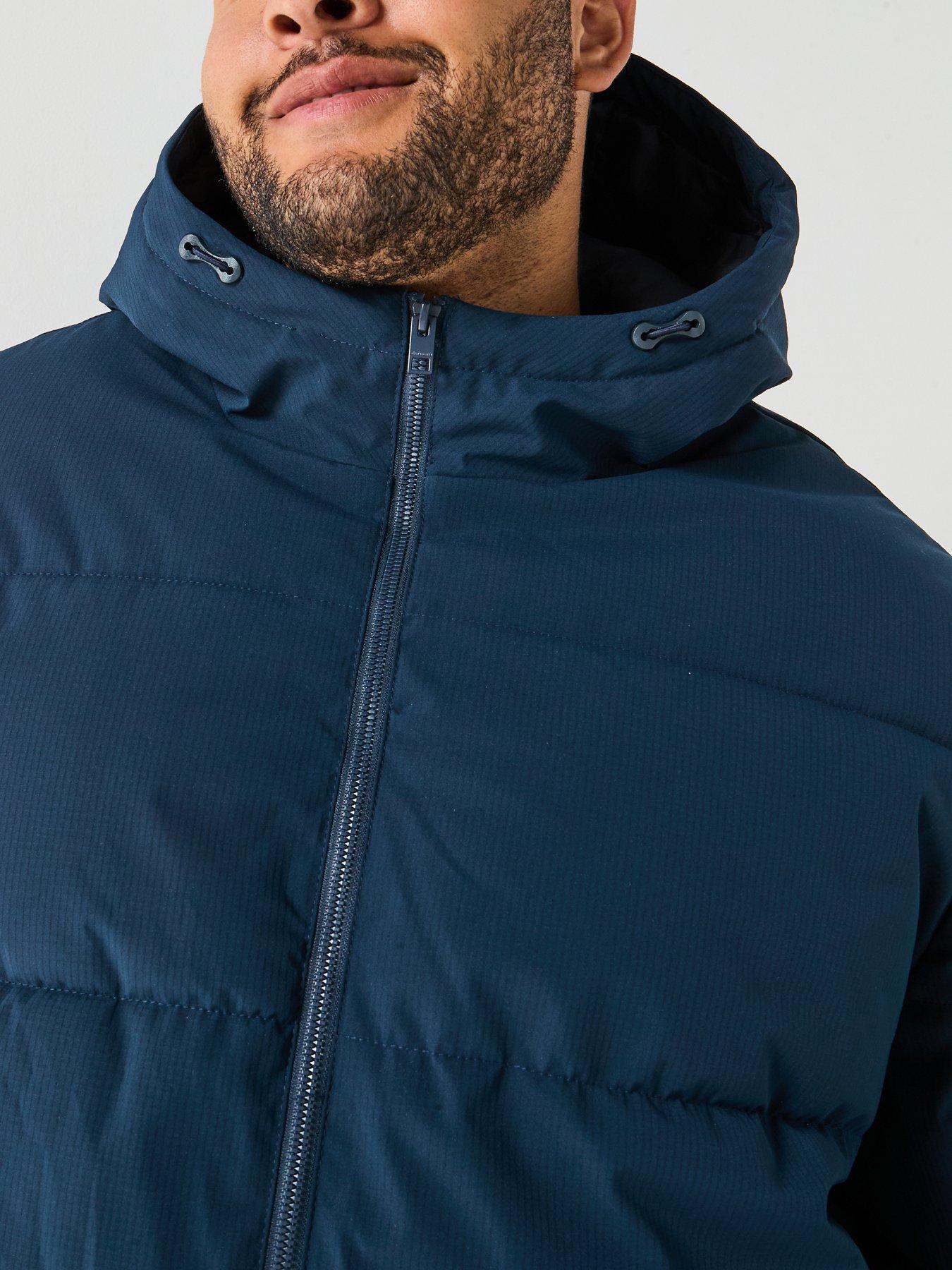  image of jack-jones-plus-mid-length-padded-navy