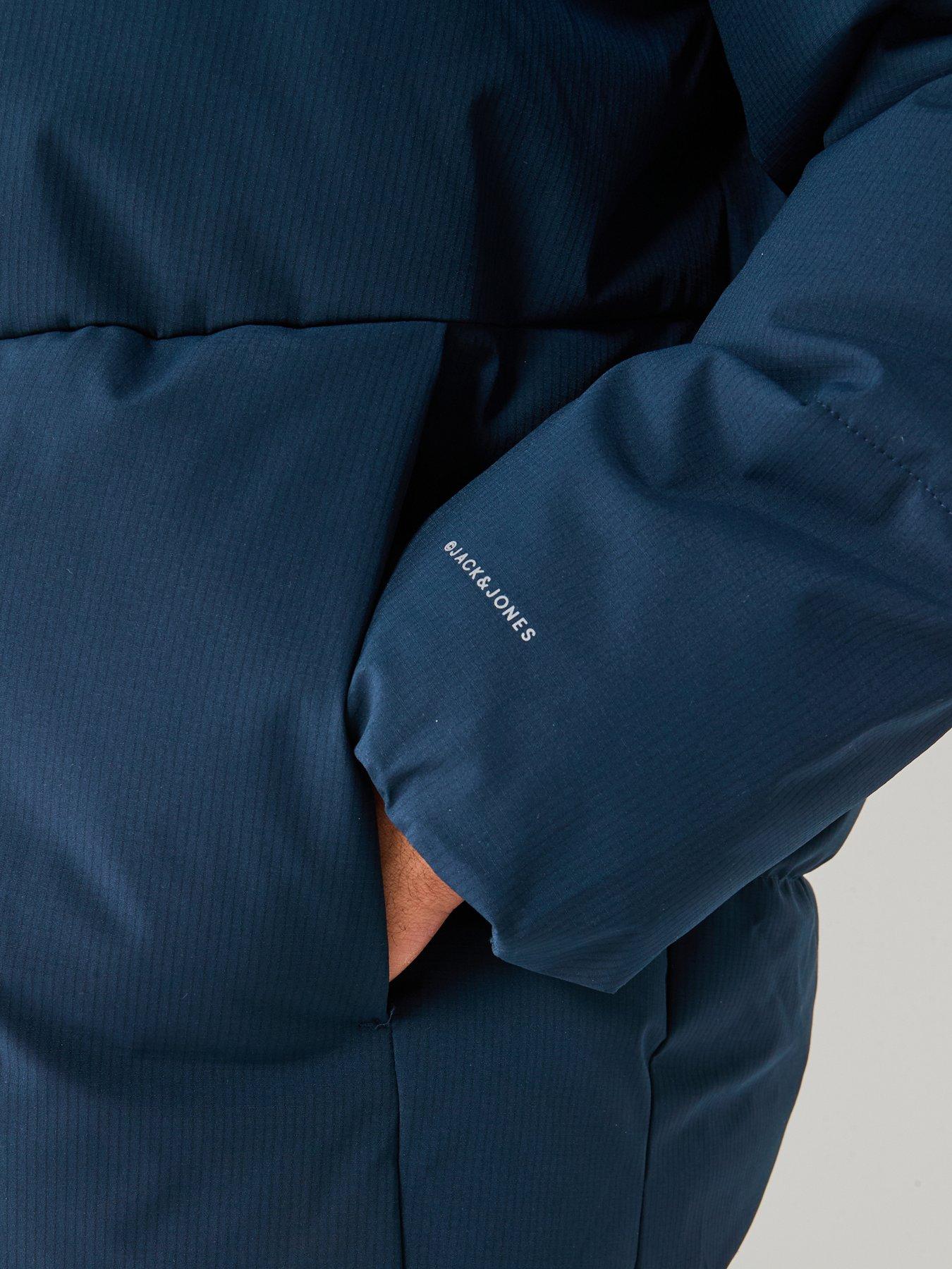  image of jack-jones-plus-mid-length-padded-navy