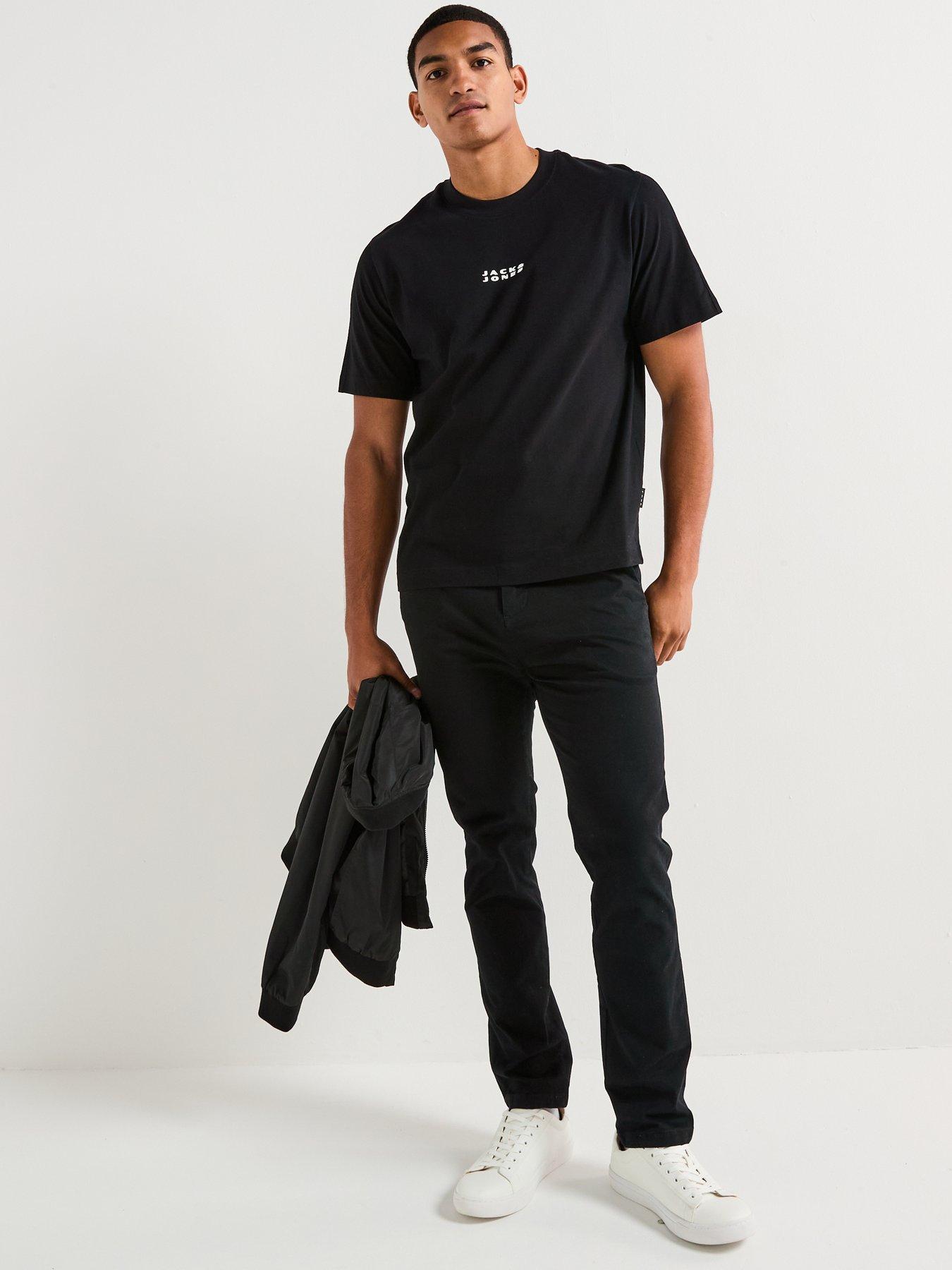 Image 3 of 5 of Jack & Jones Costance Minimal Text Short Sleeve T-Shirt - Black