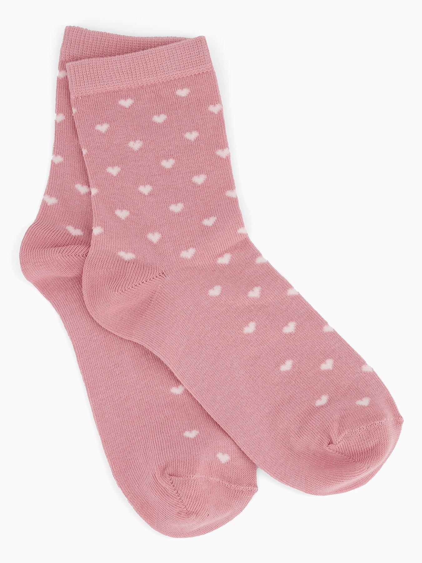 back image of v-by-very-girls-7-pack-hearts-and-spots-socks-multi