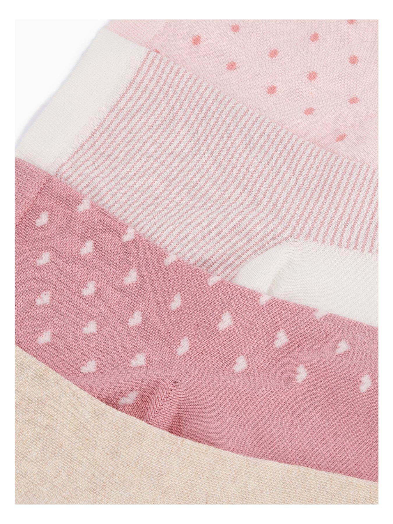  image of v-by-very-girls-7-pack-hearts-and-spots-socks-multi