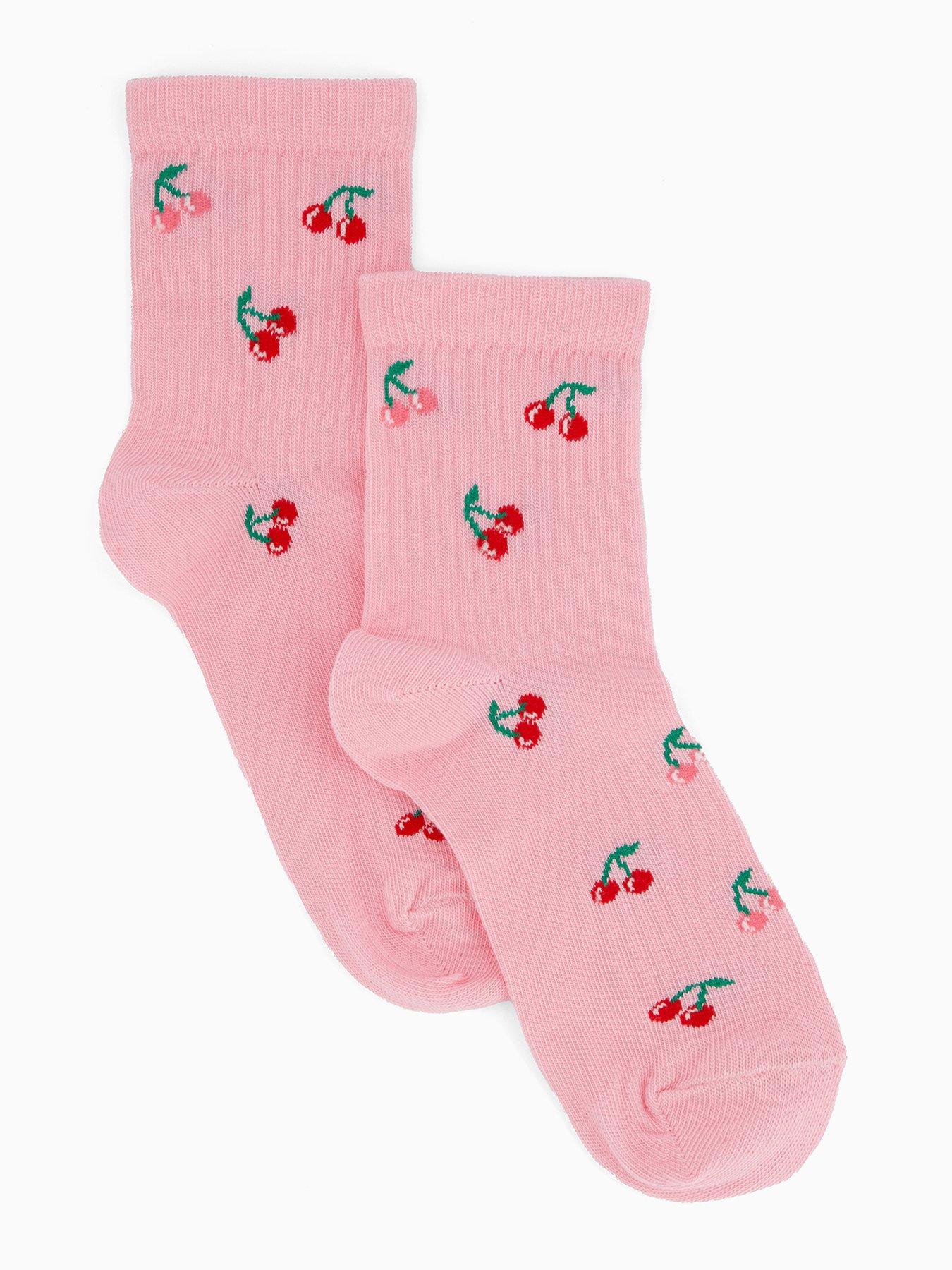 Image 2 of 4 of V by Very Girls 5 Pack Cherry Socks - Multi