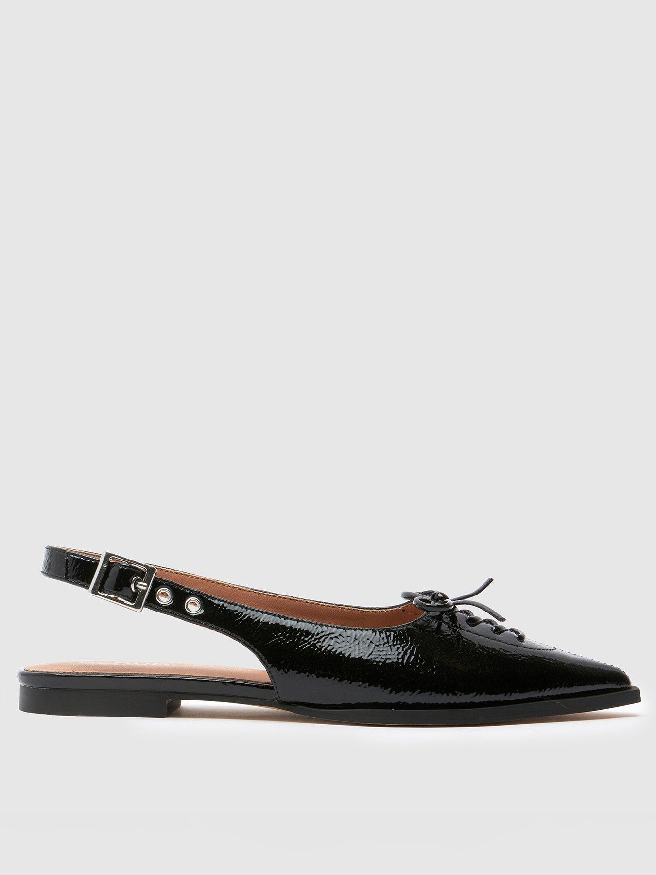 undefined Lorie Point Hardware Flat Shoe - Black