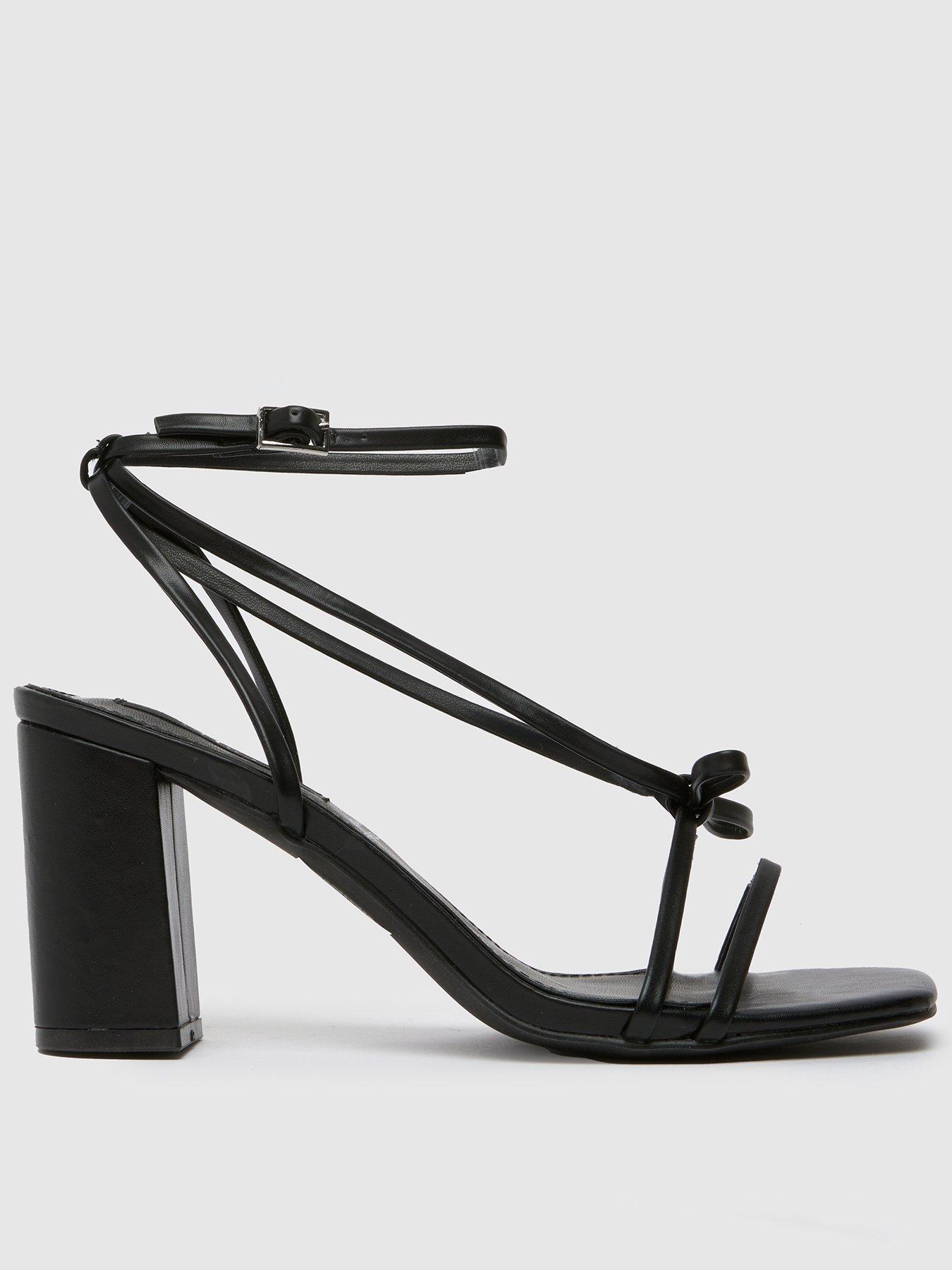undefined Sylvie Bow Block Heel Sandals - Black
