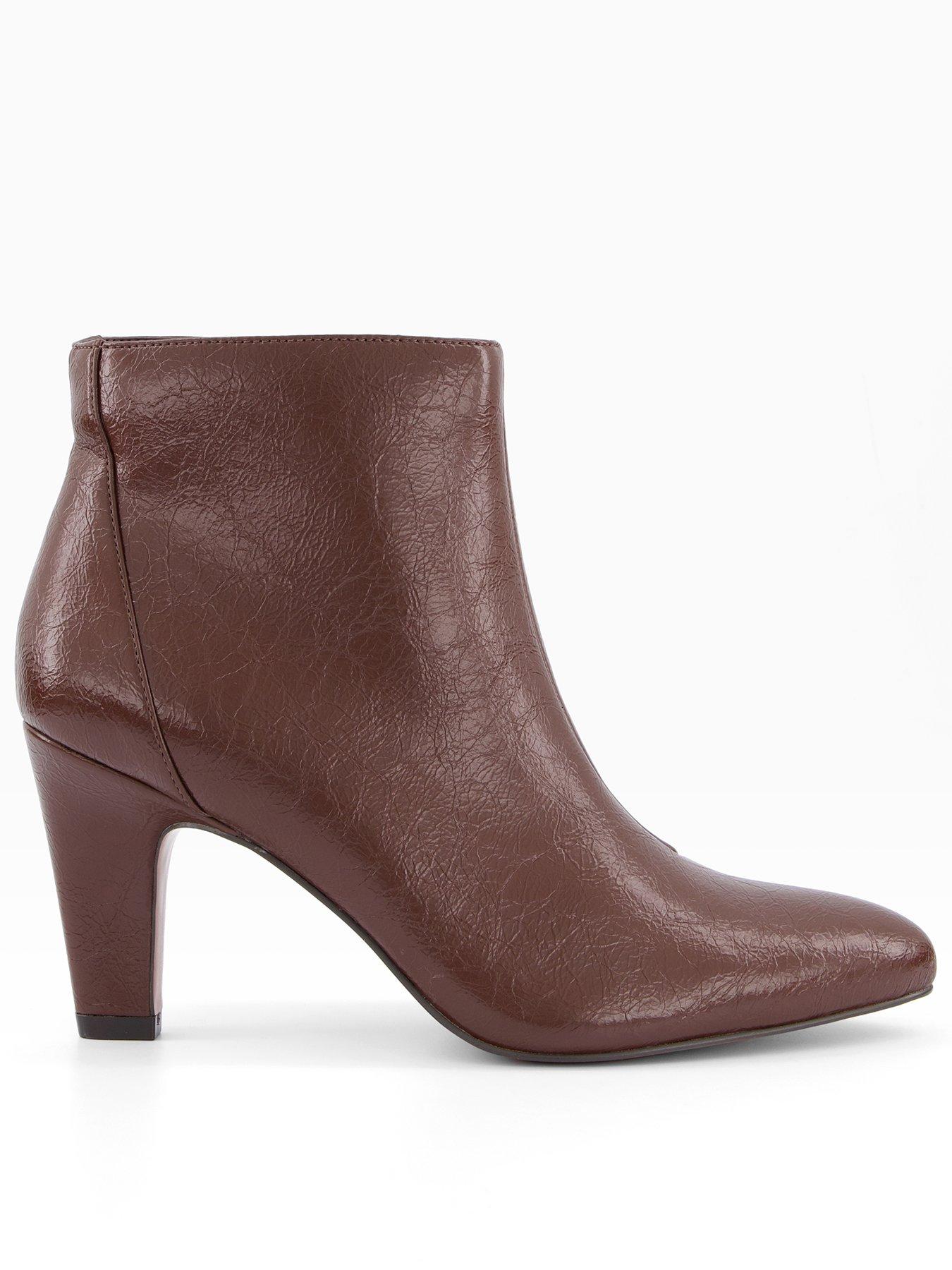 Image 2 of 7 of The Very Collection Round Toe Ankle Boots - Brown