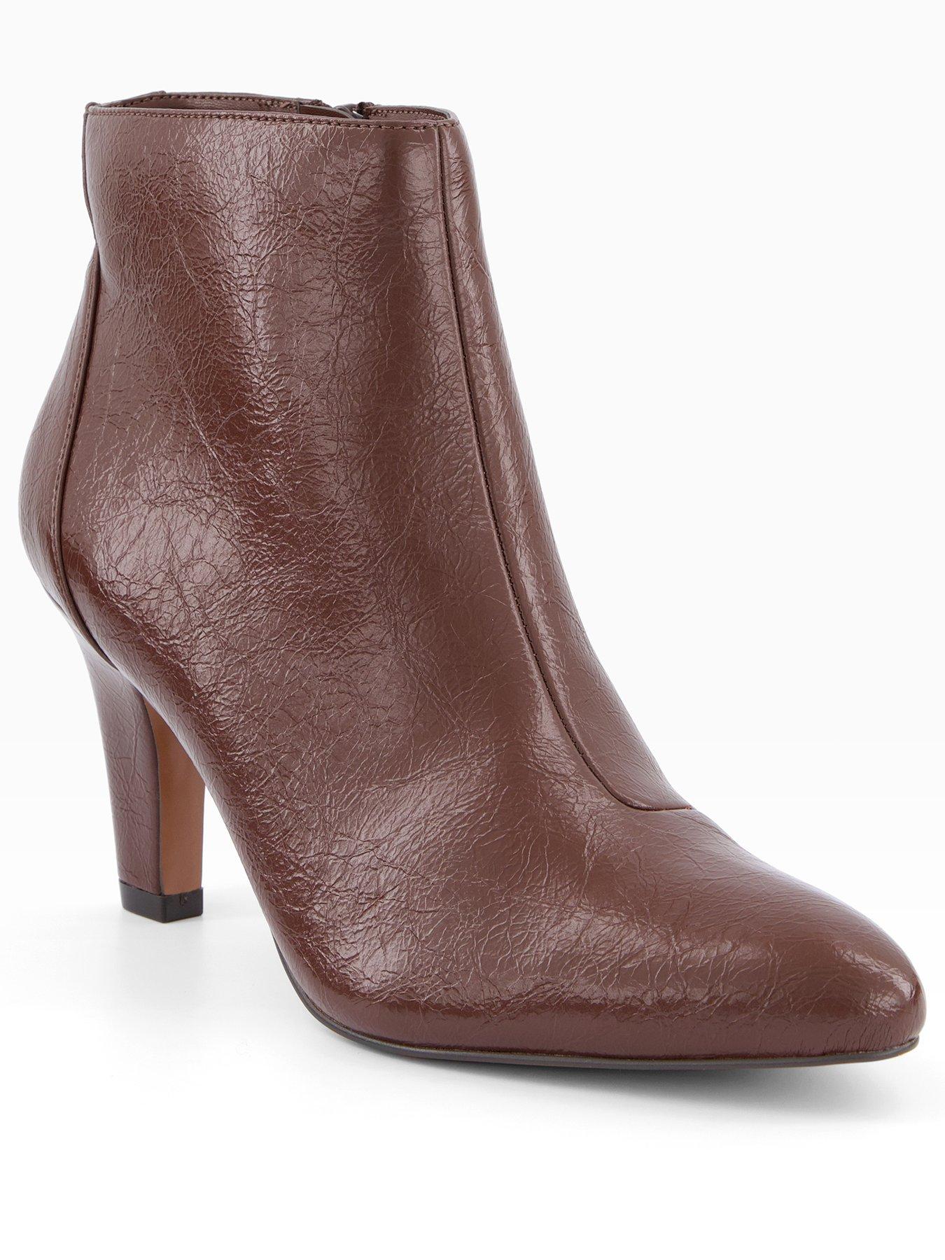 Image 3 of 7 of The Very Collection Round Toe Ankle Boots - Brown