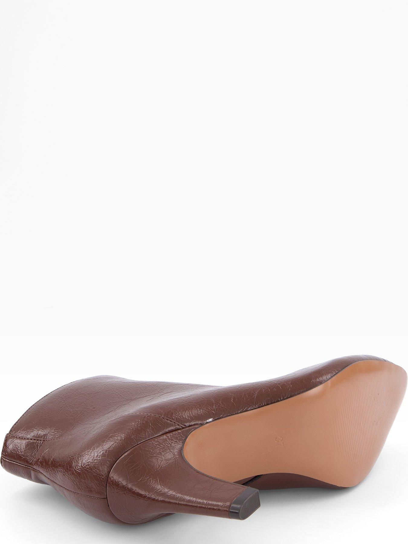 Image 5 of 7 of The Very Collection Round Toe Ankle Boots - Brown