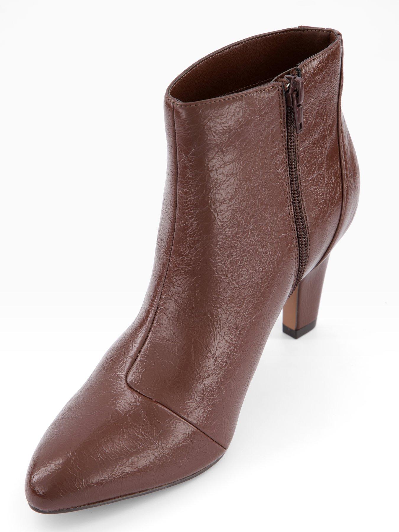 Image 6 of 7 of The Very Collection Round Toe Ankle Boots - Brown