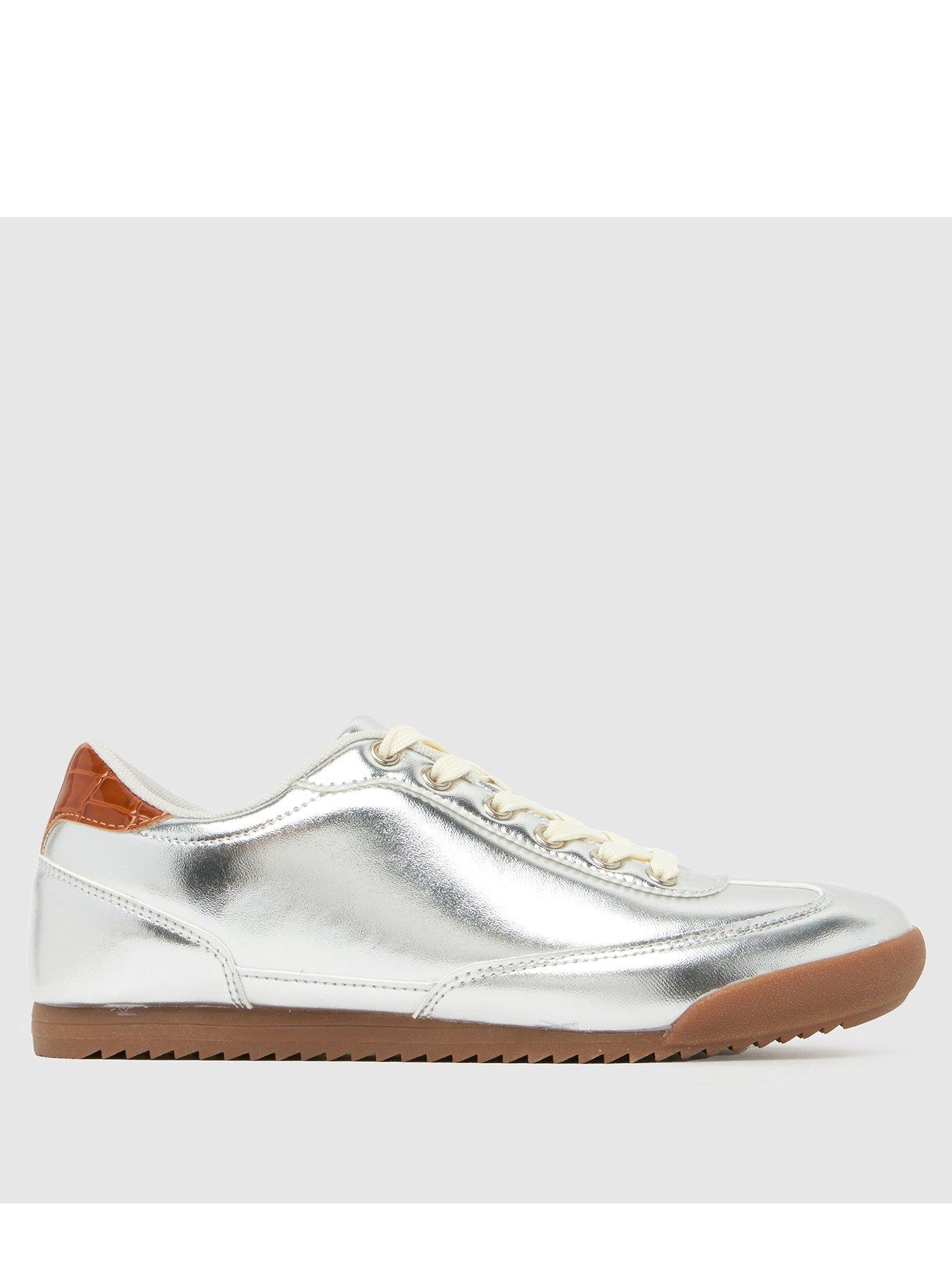  image of schuh-miko-slim-sole-trainer-silver