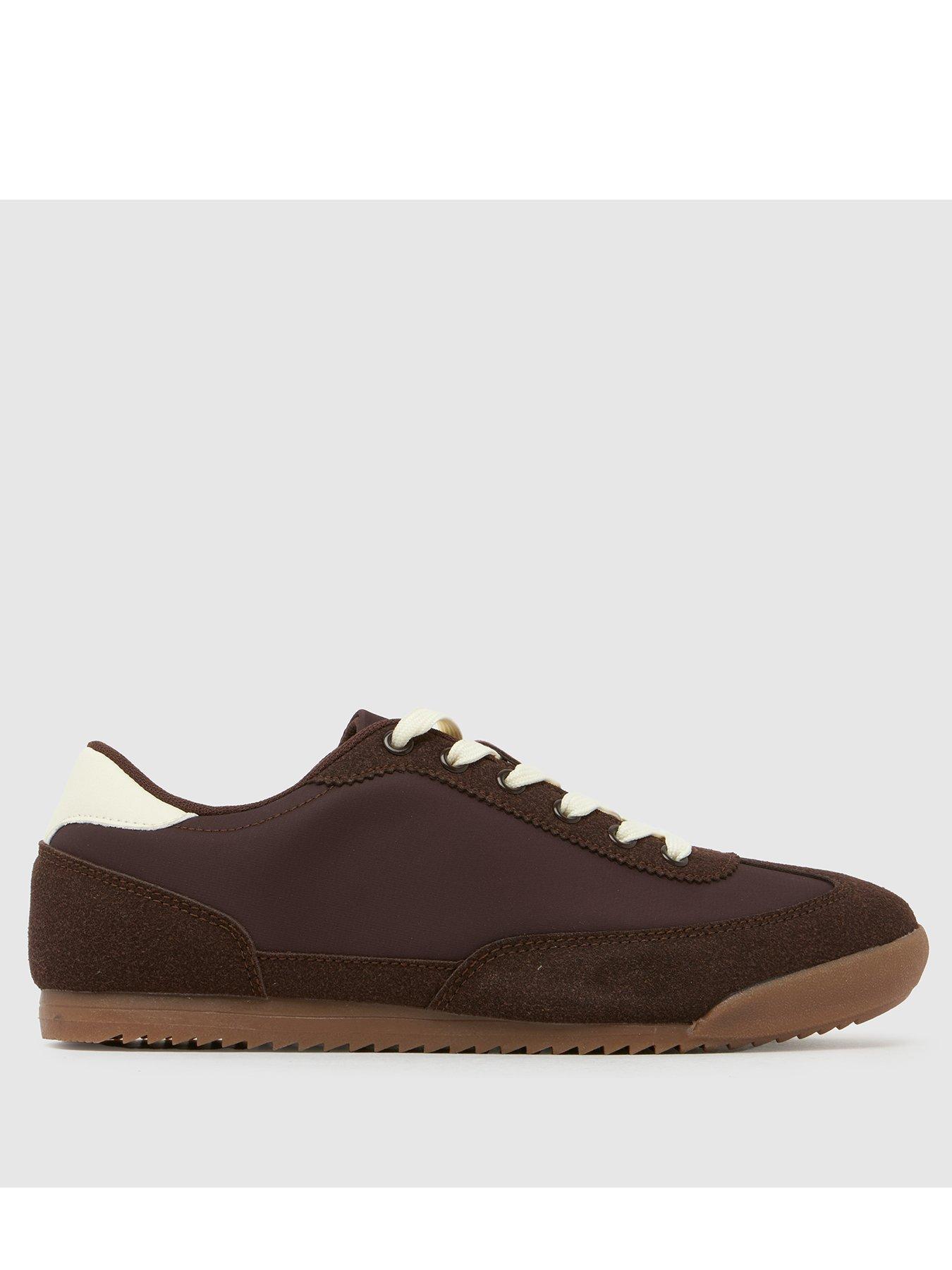  image of schuh-miko-slim-sole-trainer-brown