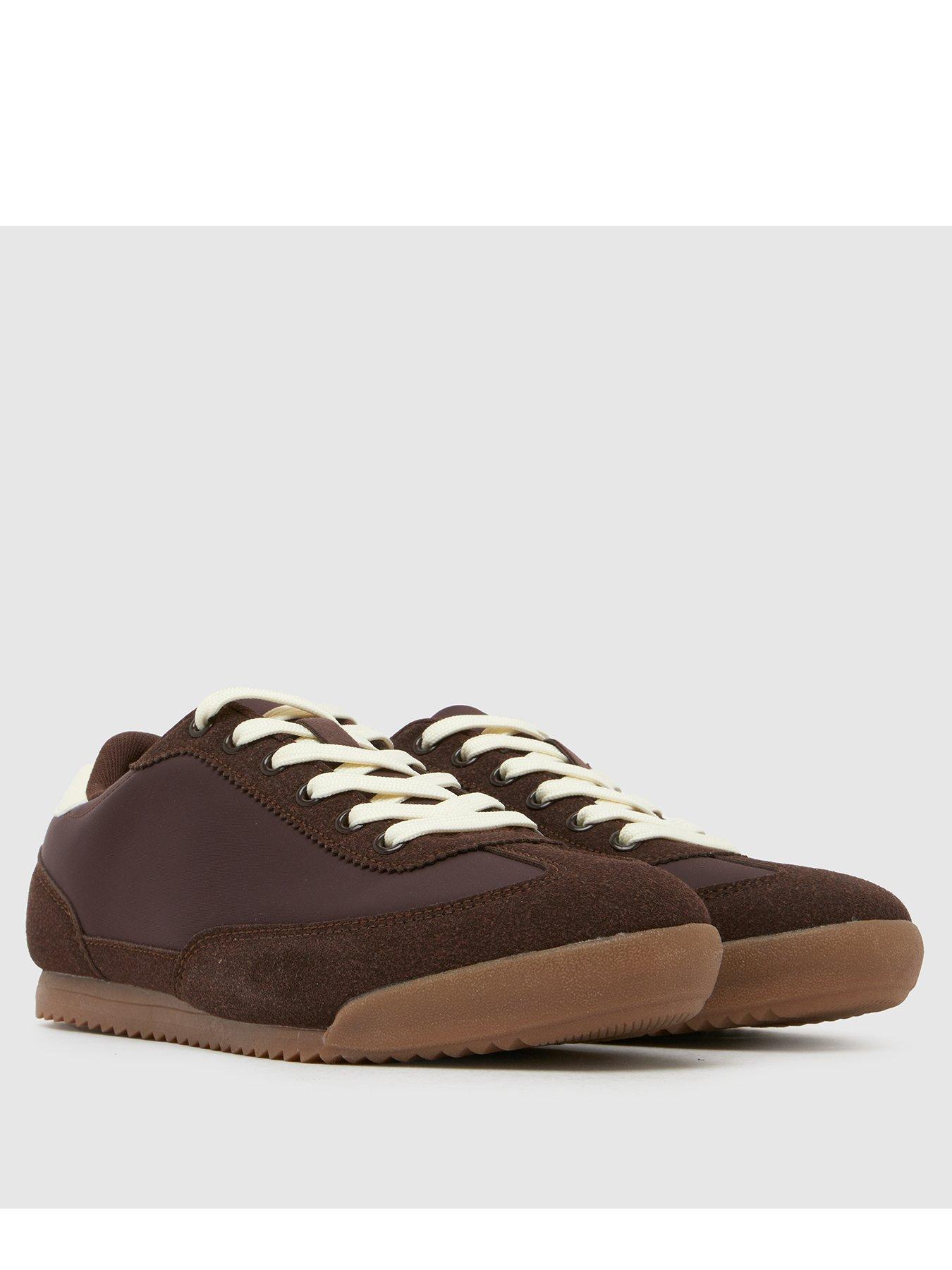  image of schuh-miko-slim-sole-trainer-brown