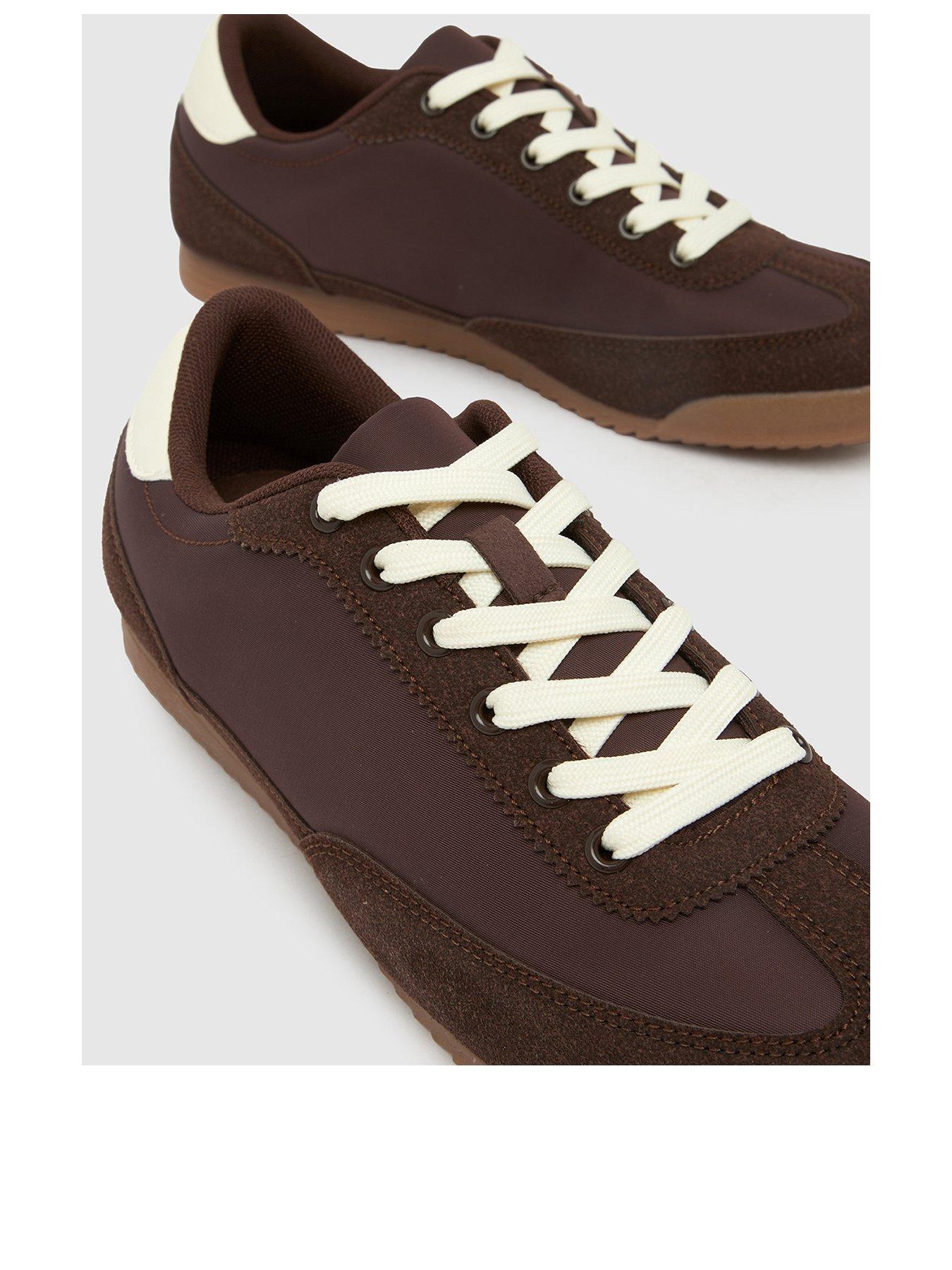  image of schuh-miko-slim-sole-trainer-brown