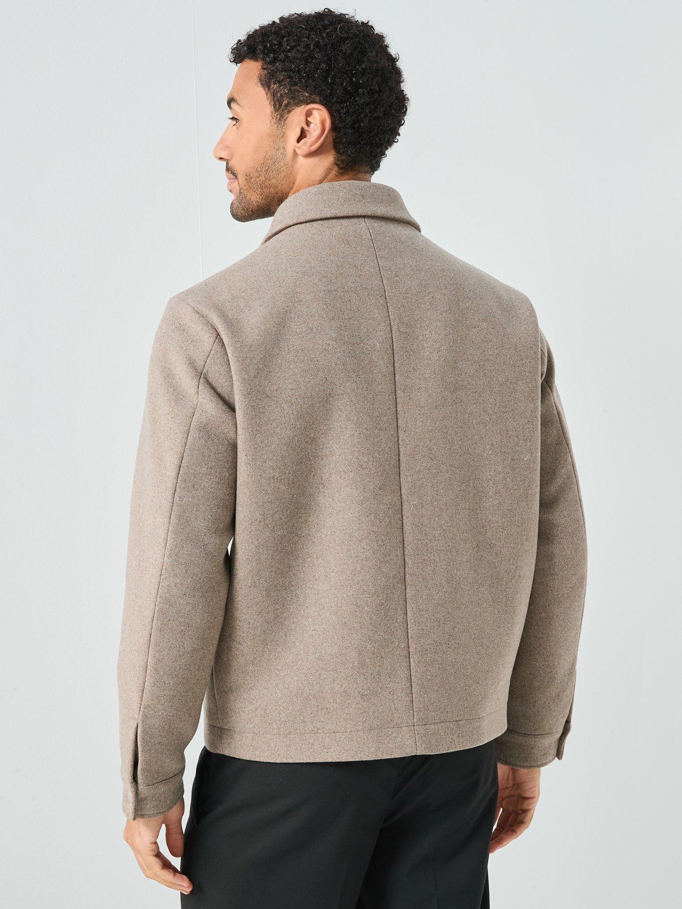  image of jack-jones-crussel-wool-blend-beige