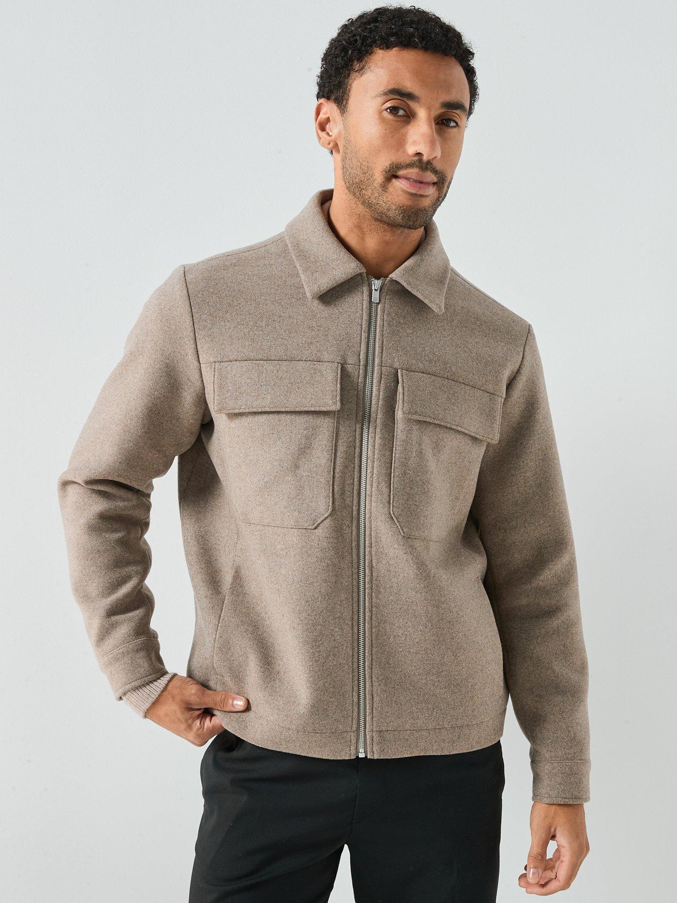  image of jack-jones-crussel-wool-blend-beige