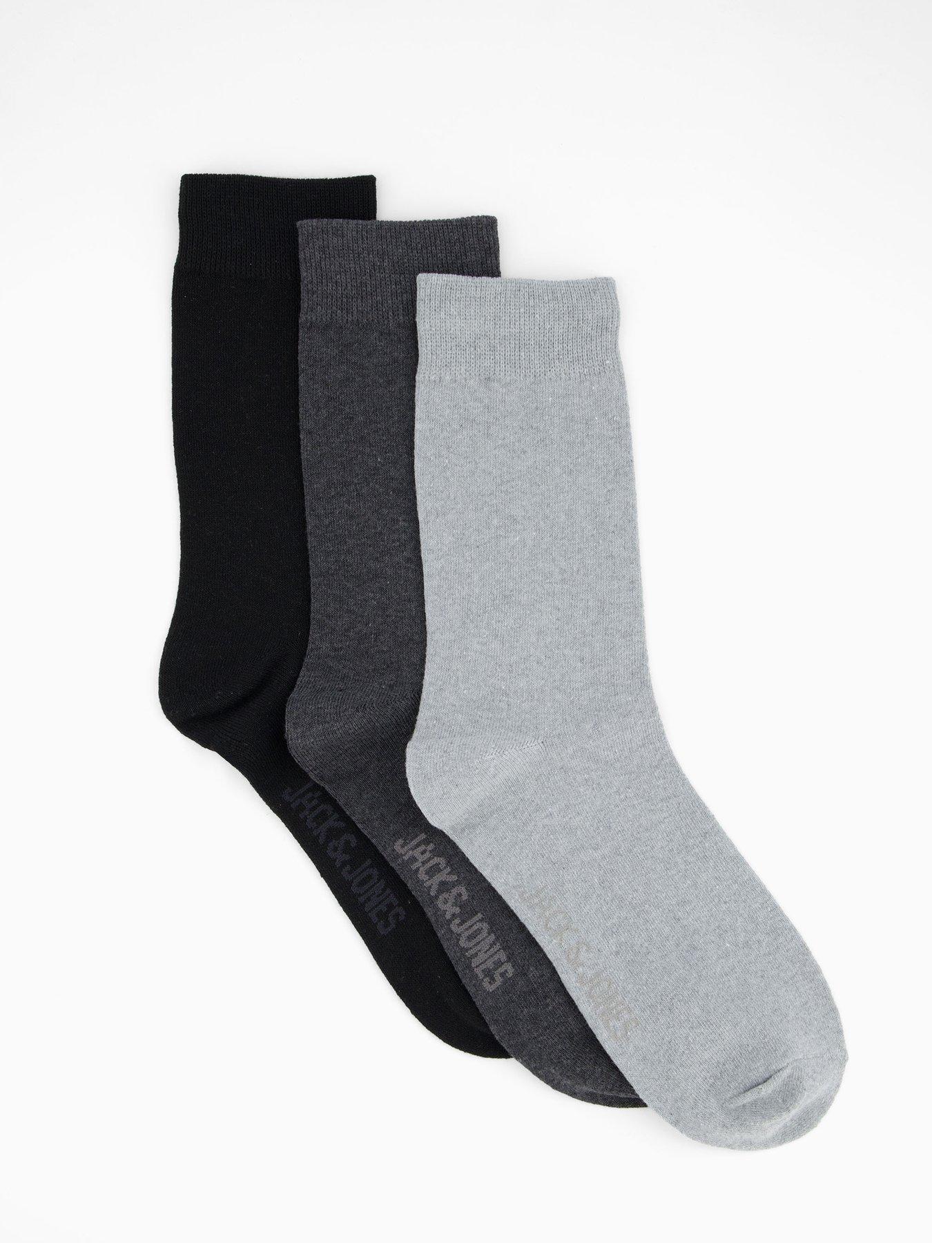 undefined Ordinary 3 Pack Ankle Socks - Black/Grey