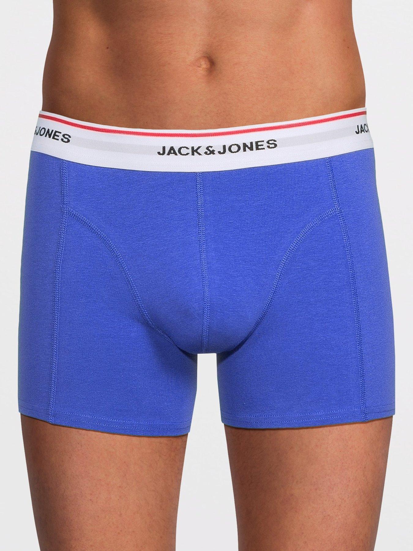 Image 2 of 3 of Jack & Jones Kaydon 3 Pack Logo Waistband Trunks - Black/Multi