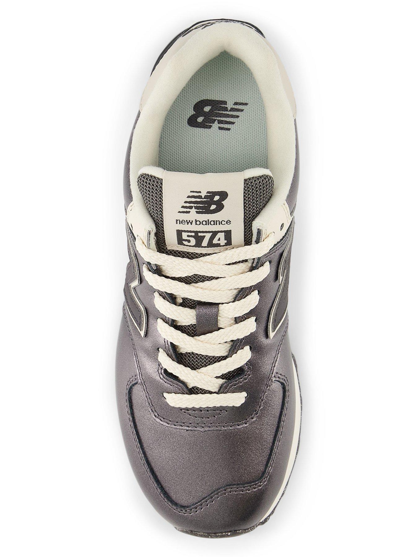  image of new-balance-womens-574-trainers-dark-silver