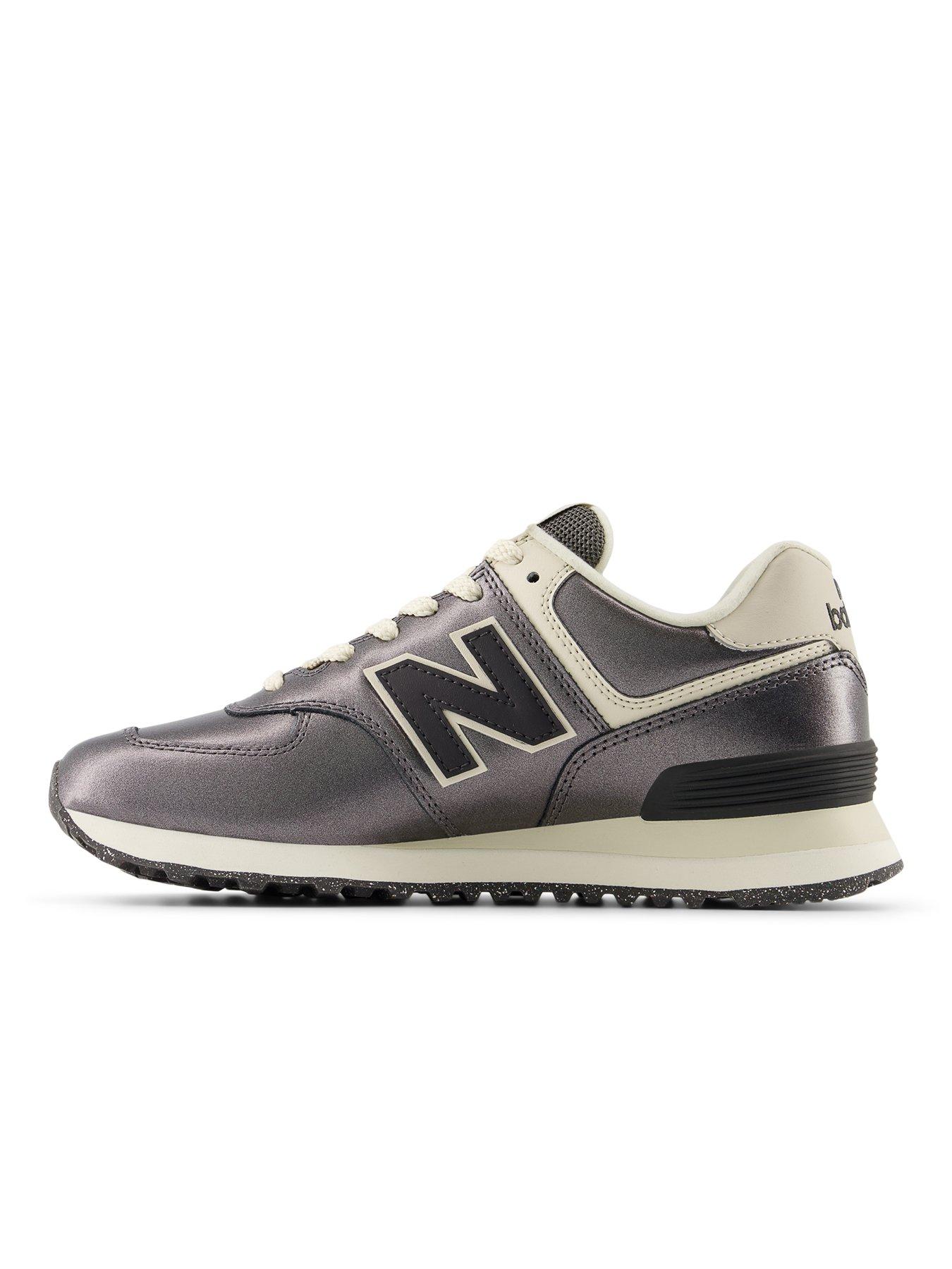  image of new-balance-womens-574-trainers-dark-silver