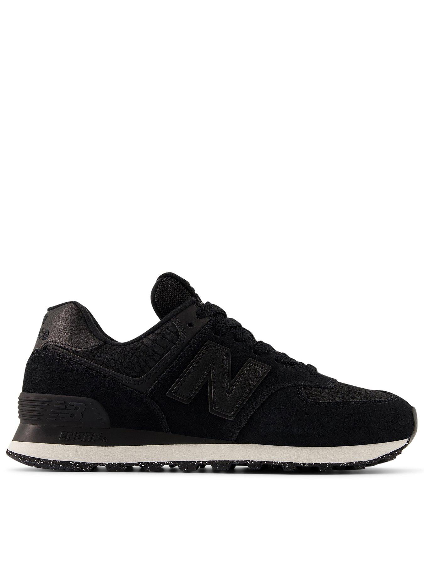 New Balance Women's 574 Trainers - Black/animal