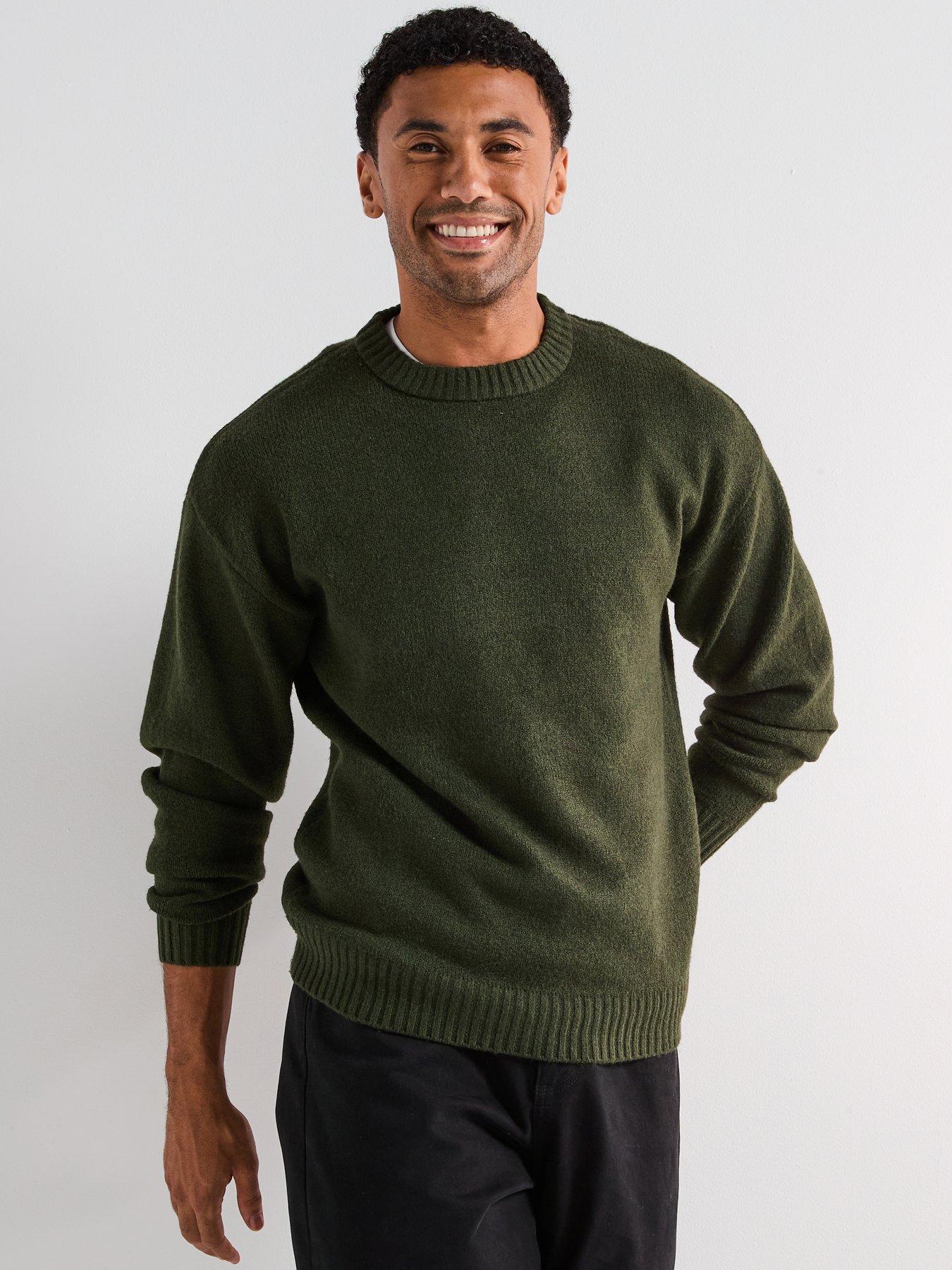Jack & Jones Ollie Crew Neck Knitted Jumper - Khaki