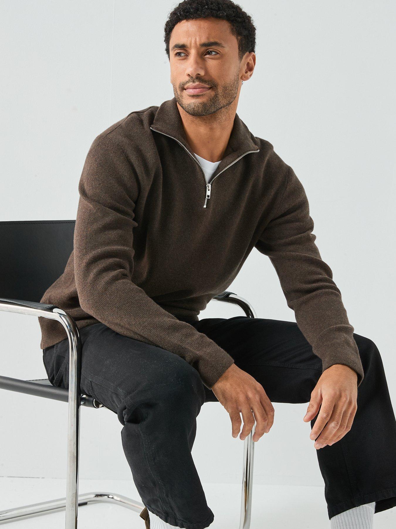 Image 5 of 6 of Jack & Jones Jack & Jones Milano Half Zip Knitted Jumper
