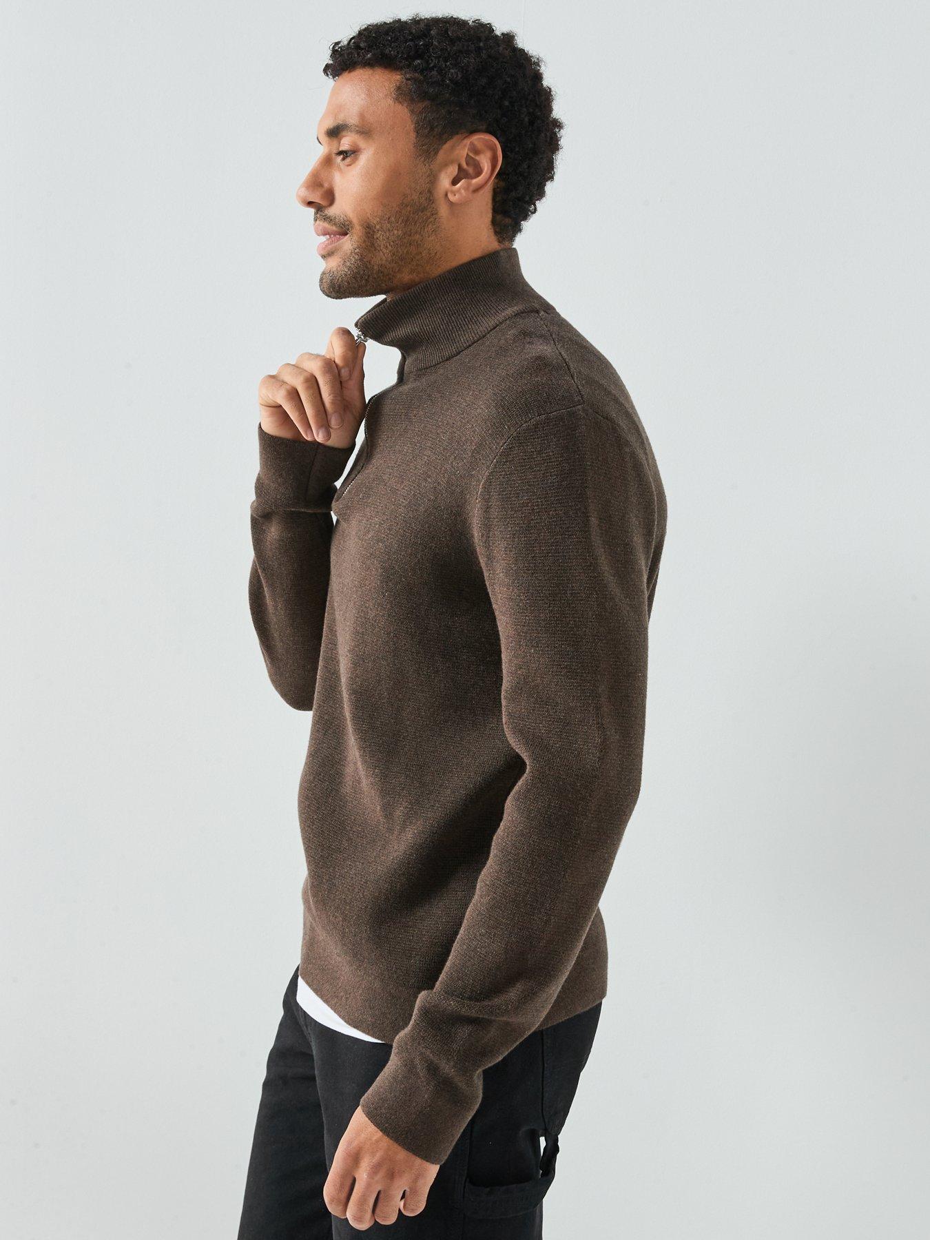 Image 6 of 6 of Jack & Jones Jack & Jones Milano Half Zip Knitted Jumper