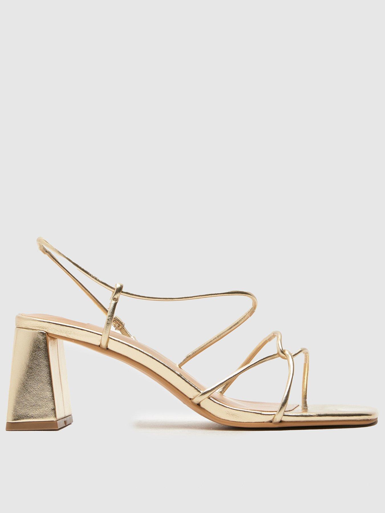 Image 1 of 4 of Schuh Shiloh&nbsp;Block Heel Sandals - Gold