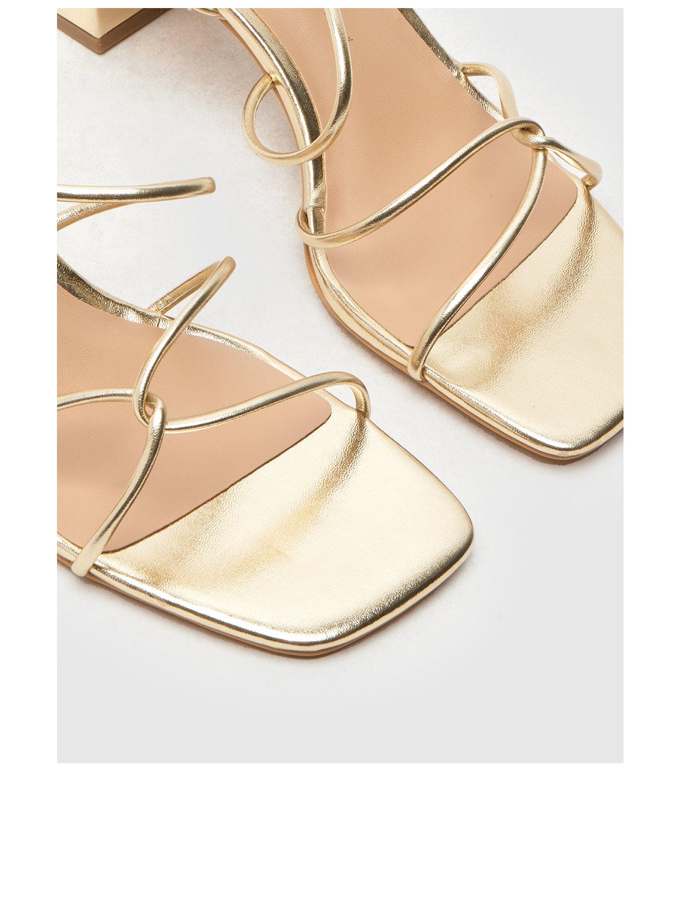  image of schuh-shiloh-wide-fit-block-heel-sandals-gold