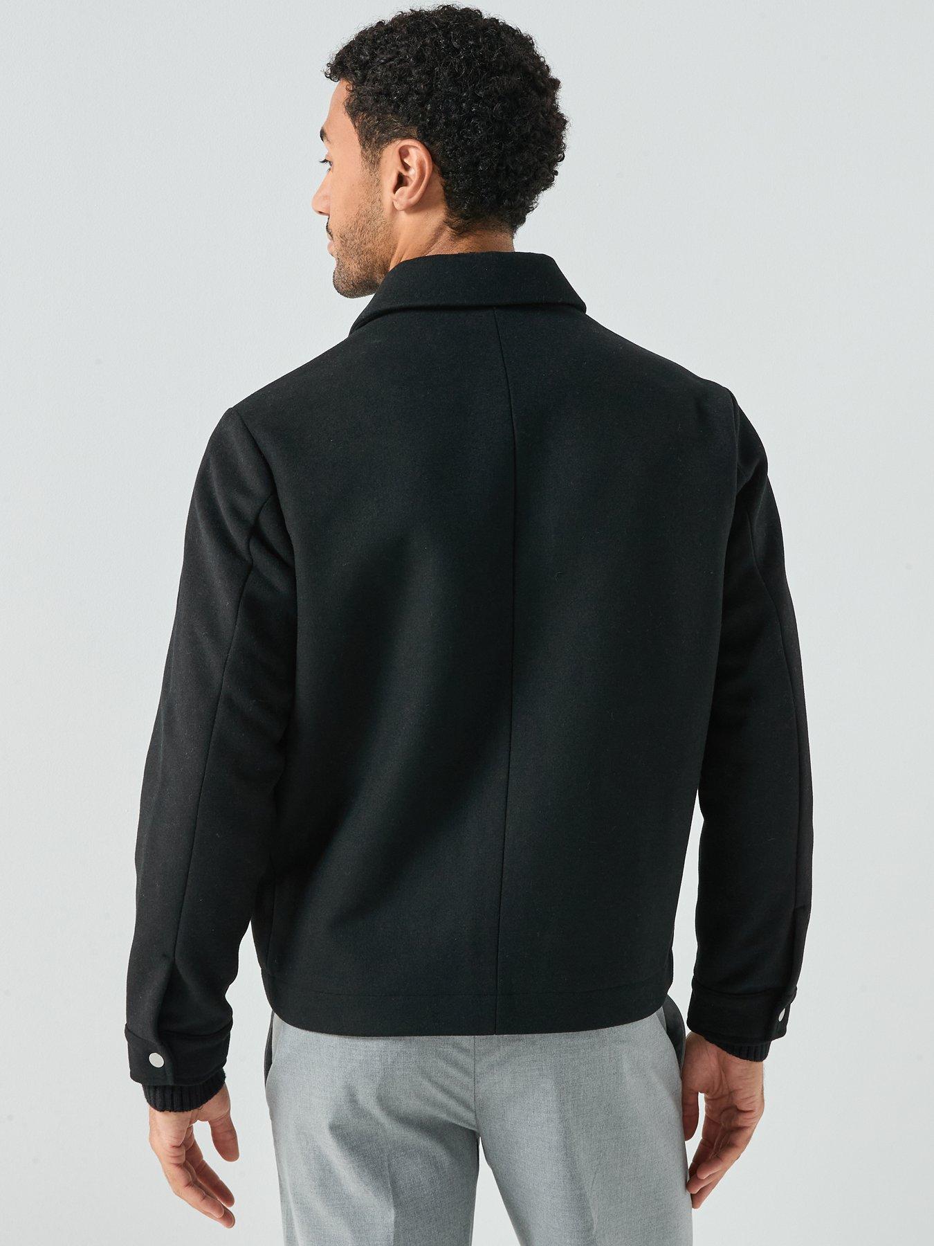  image of jack-jones-russel-wool-blend-black