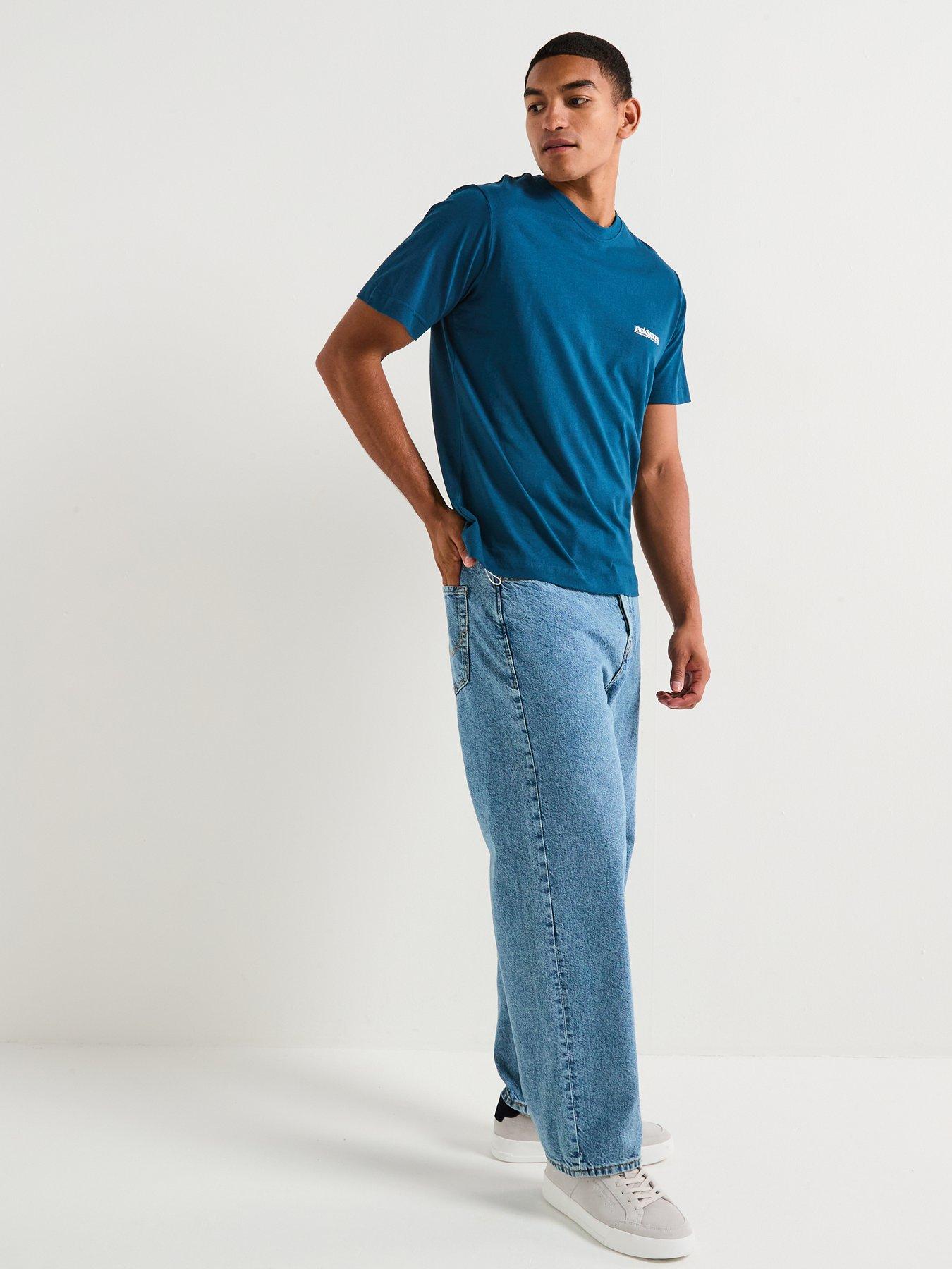  image of jack-jones-union-back-print-short-sleeve-crew-neck-t-shirt-blue