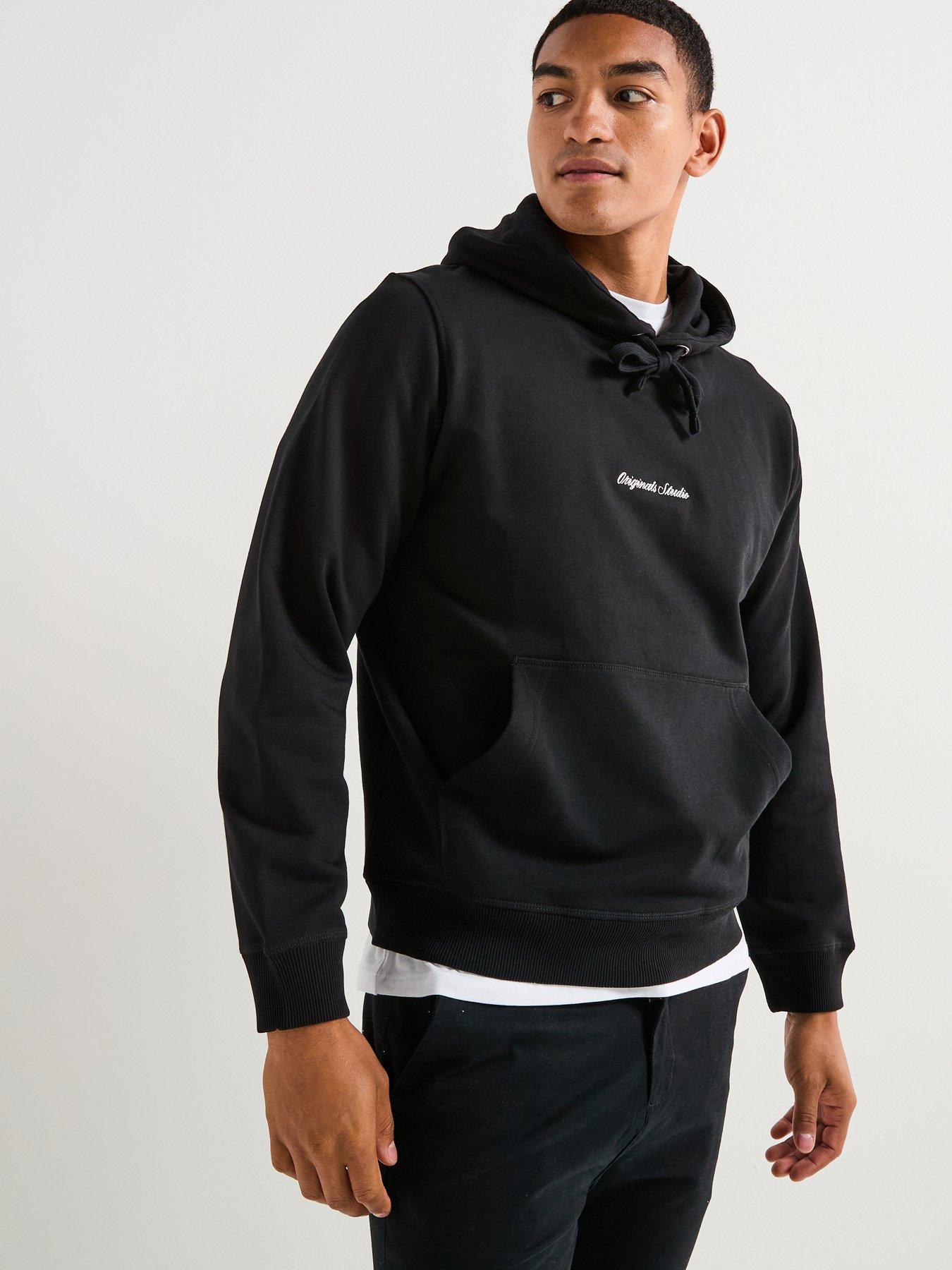Image 1 of 5 of Jack & Jones Norrebro Embroidered Hoodie - Black