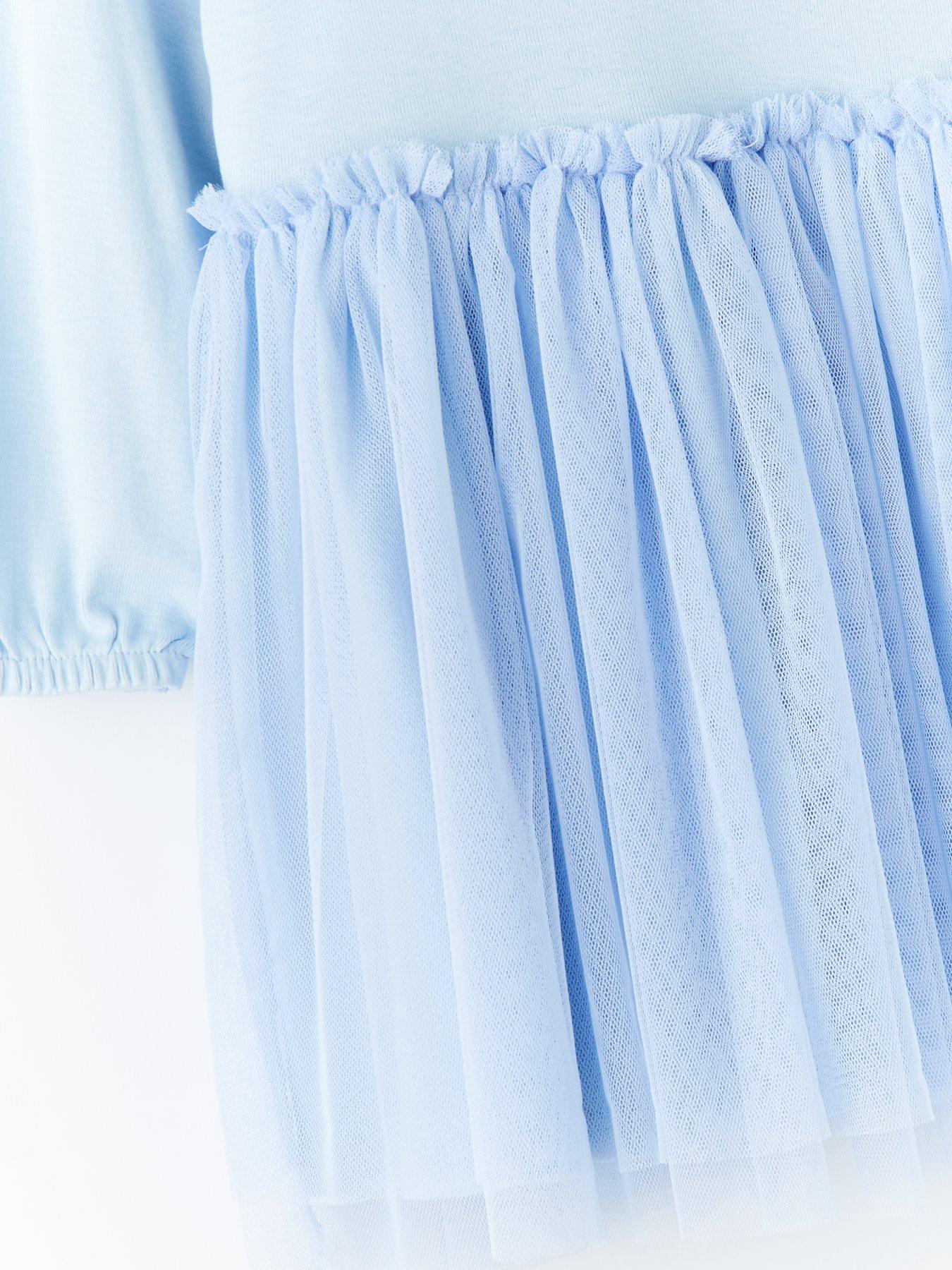 Image 4 of 4 of The Very Collection Baby Girls Tutu Skirt Bow Dress - Blue