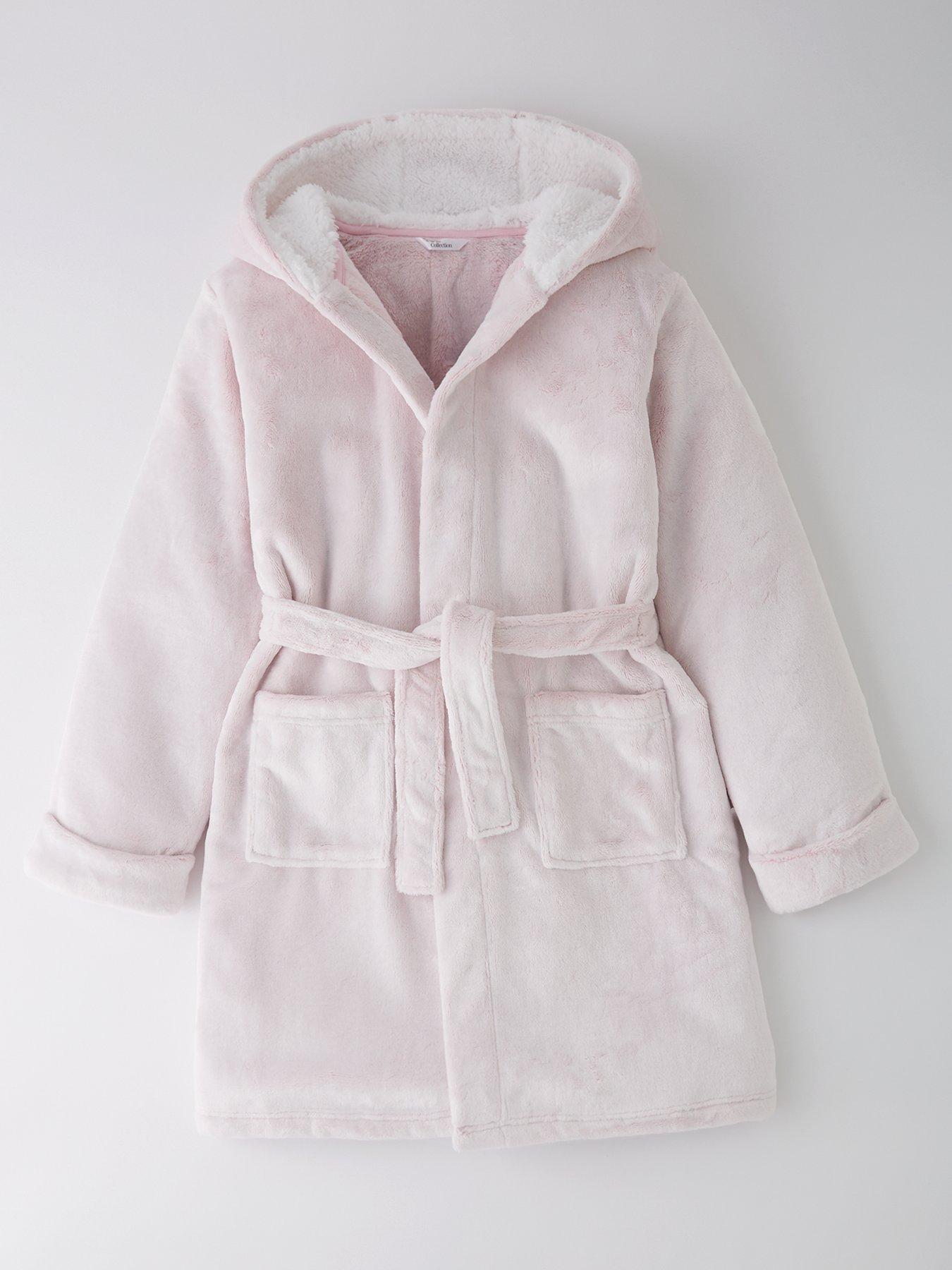 The Very Collection Girls Premium Robe - Pink | Littlewoods