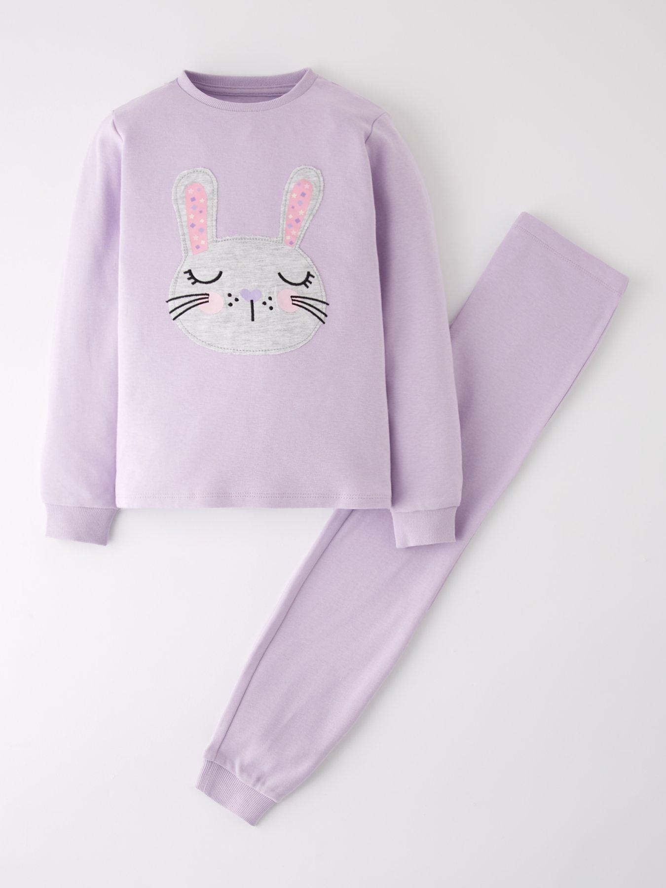 undefined Girls Applique Bunny Long Sleeve Pj Set