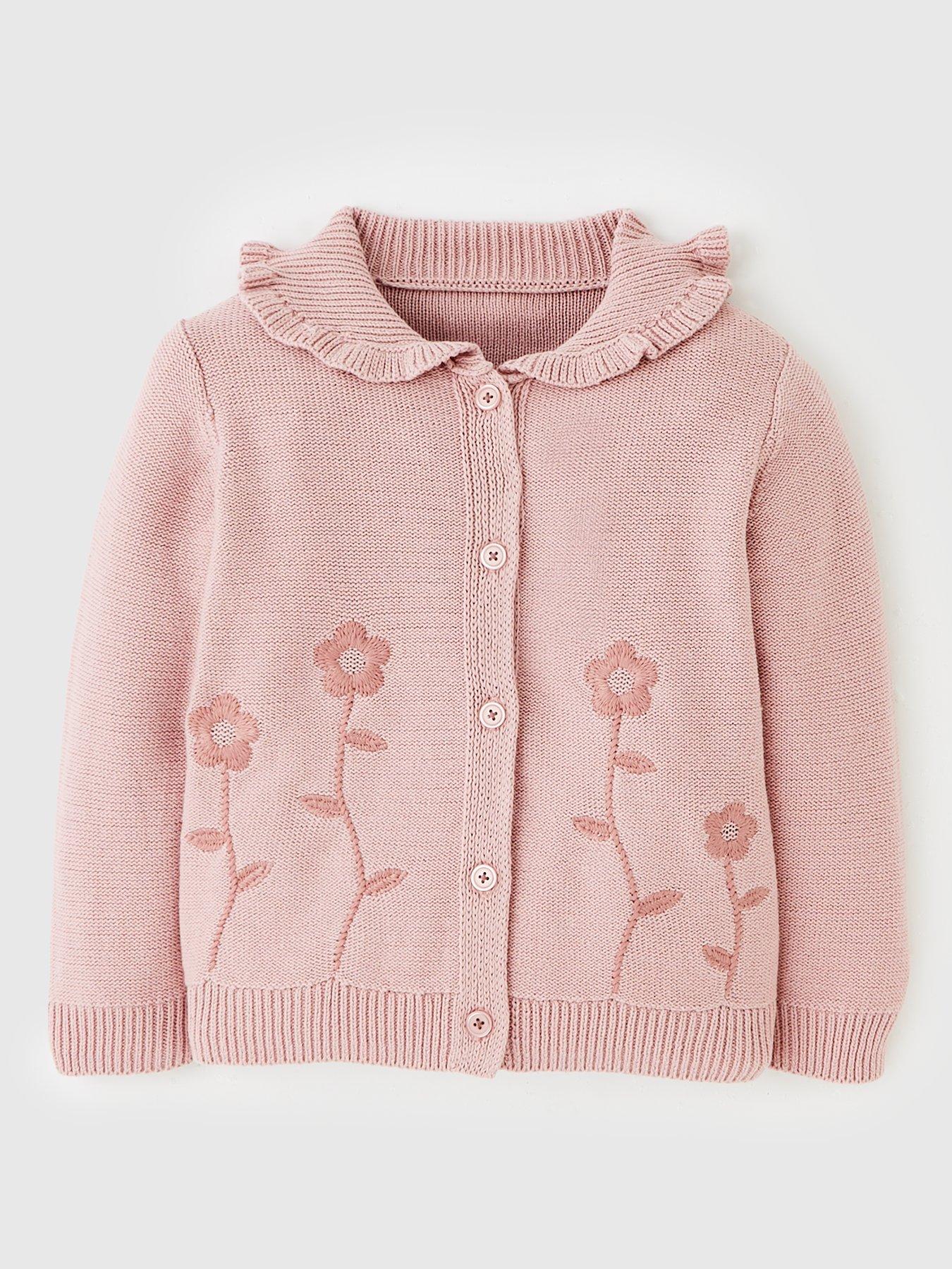 undefined Girls Printed Cardigan - Pink